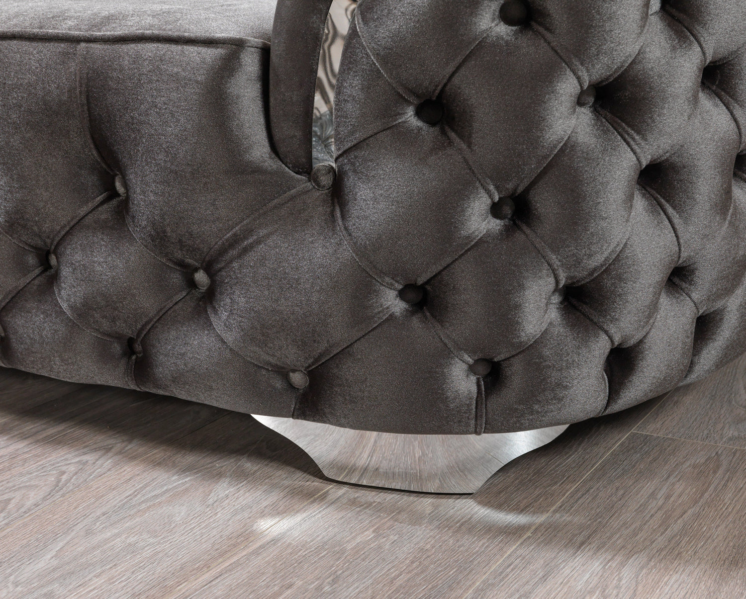 Lupino Gray Velvet Sofa & Loveseat - LUPINOGRAY-SL