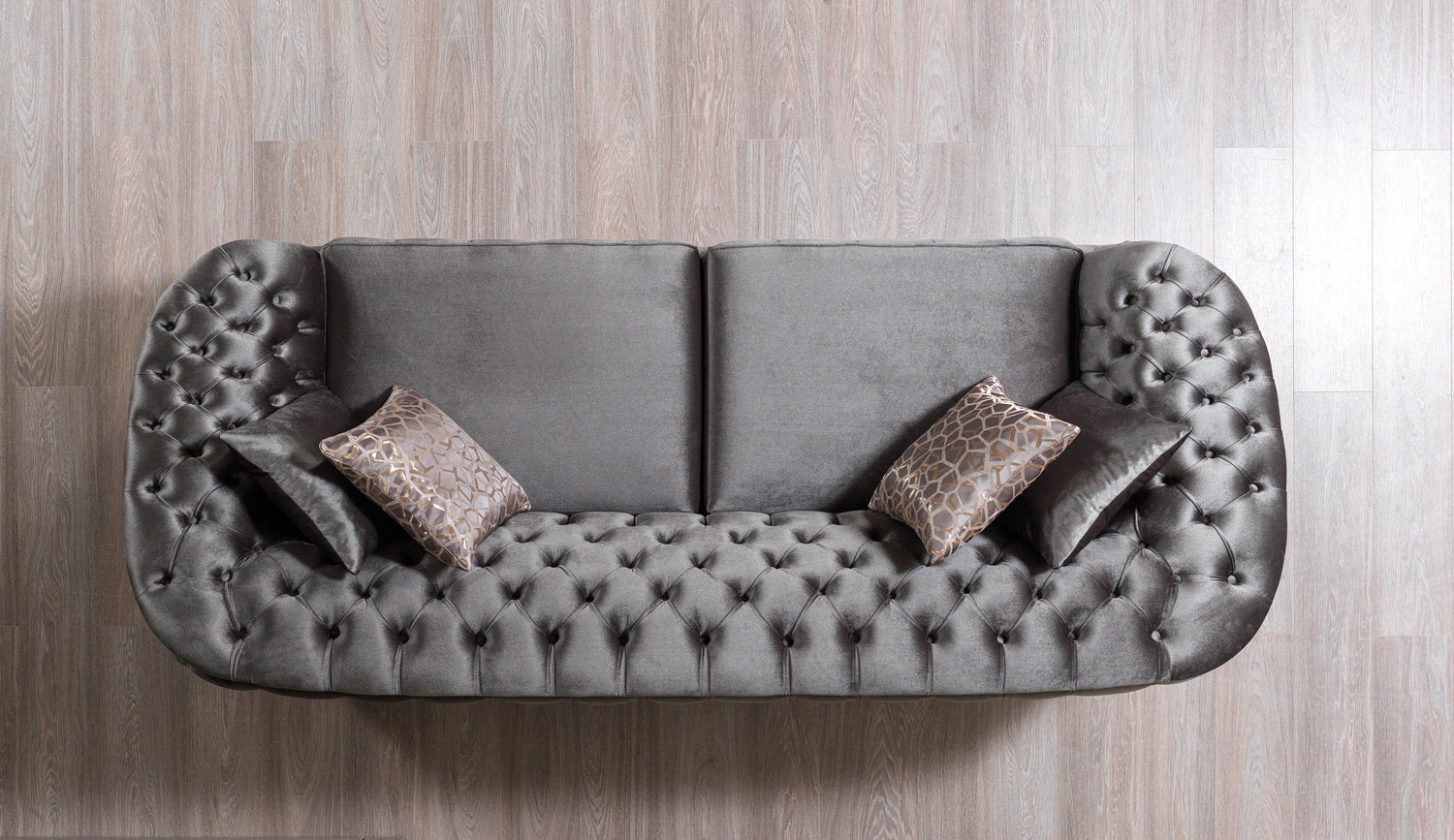 Lupino Gray Velvet Sofa & Loveseat - LUPINOGRAY-SL