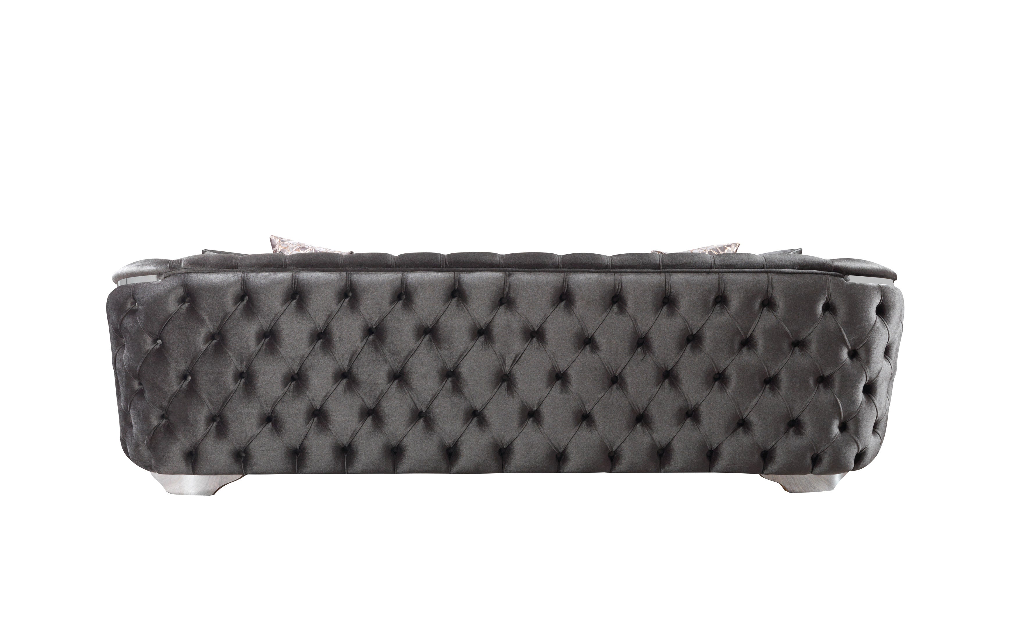 Lupino Gray Velvet Sofa & Loveseat - LUPINOGRAY-SL