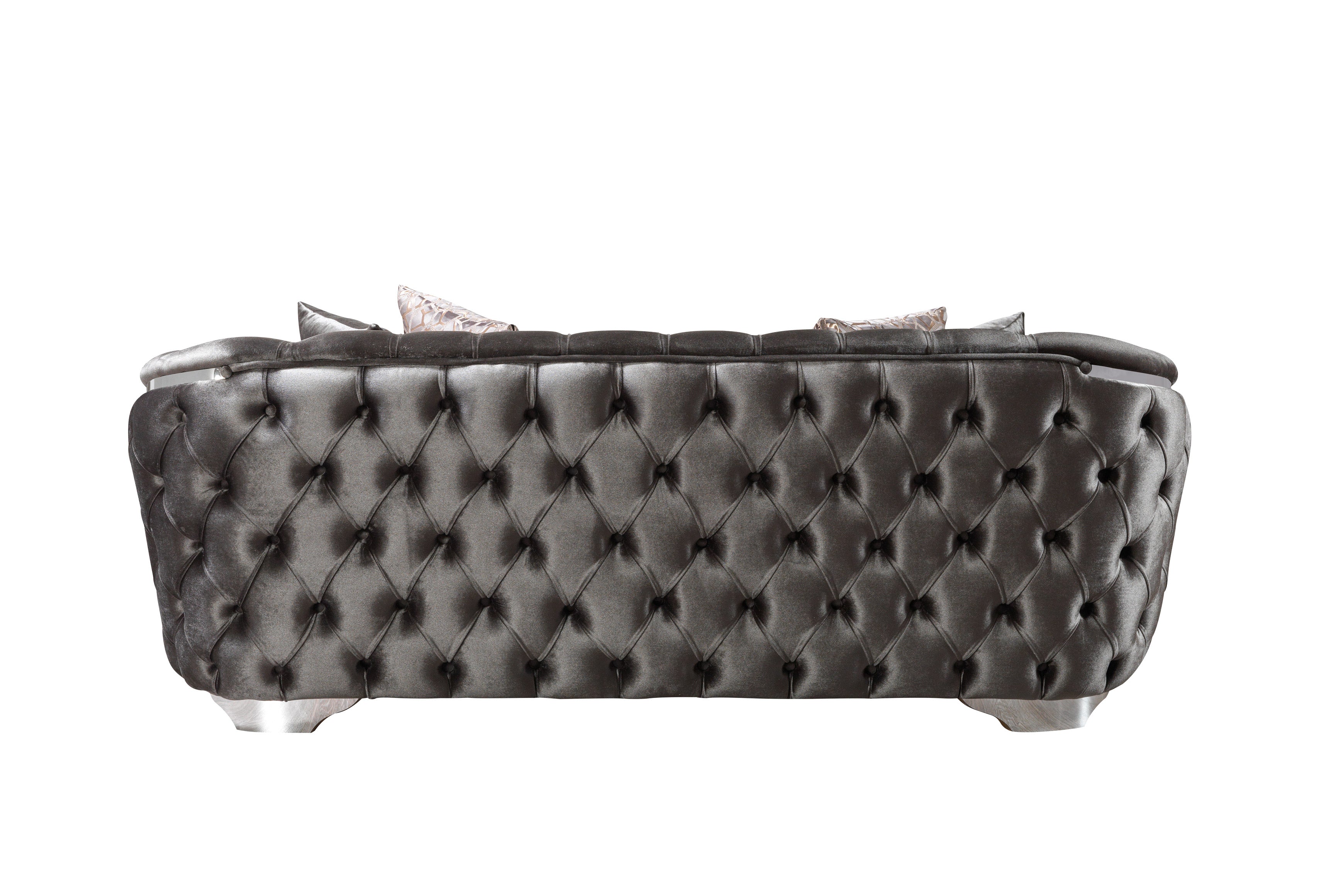 Lupino Gray Velvet Sofa & Loveseat - LUPINOGRAY-SL