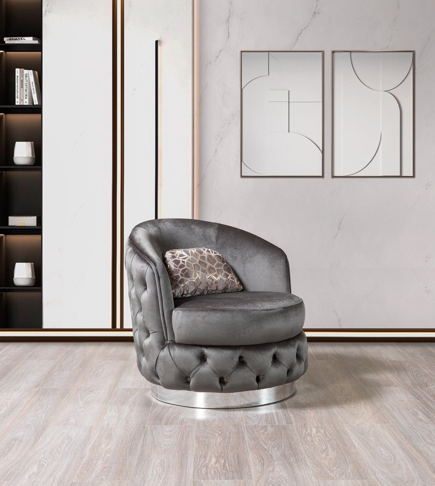 Lupino Gray Velvet Sofa & Loveseat - LUPINOGRAY-SL