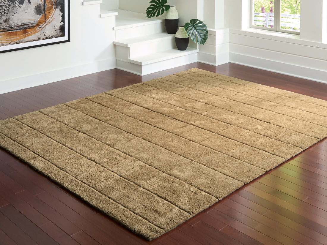 Luzmont Golden Brown Large Rug - R408371