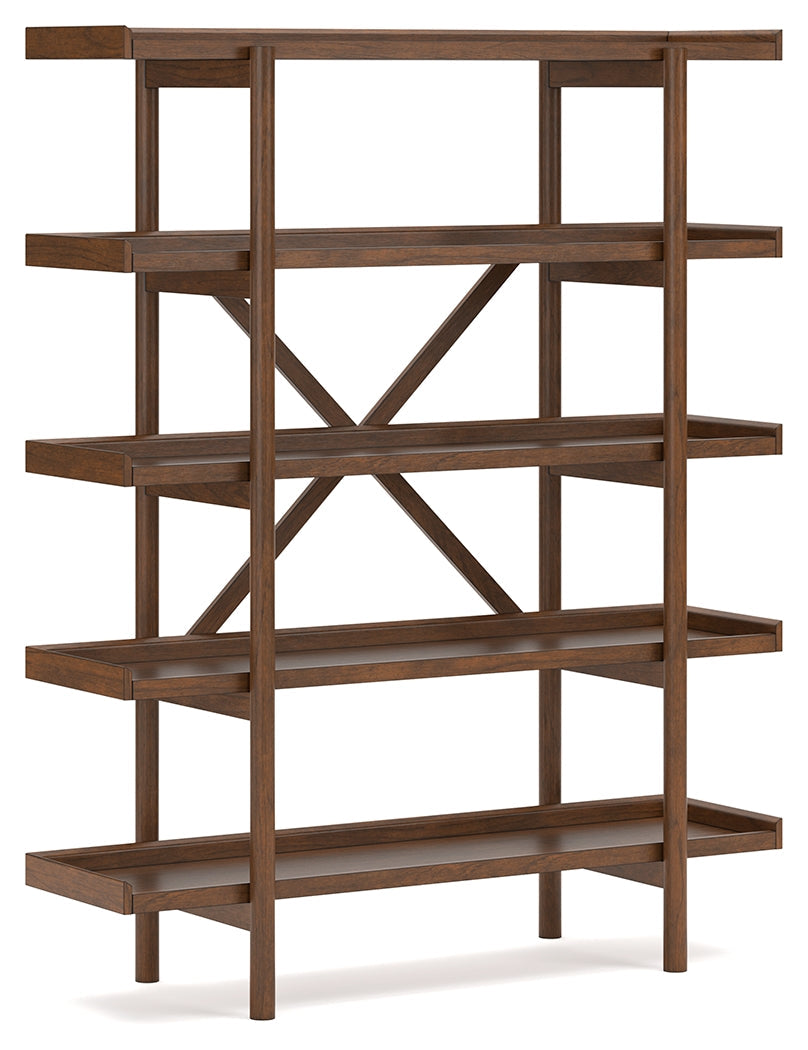 Lyncott Brown 70" Bookcase - H615-70 - Bien Home Furniture & Electronics