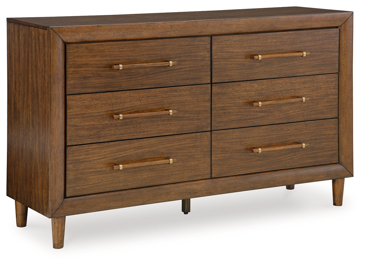 Lyncott King Upholstered Bed with Dresser and 2 Nightstands in Brown from Ashley - Luna Furniture