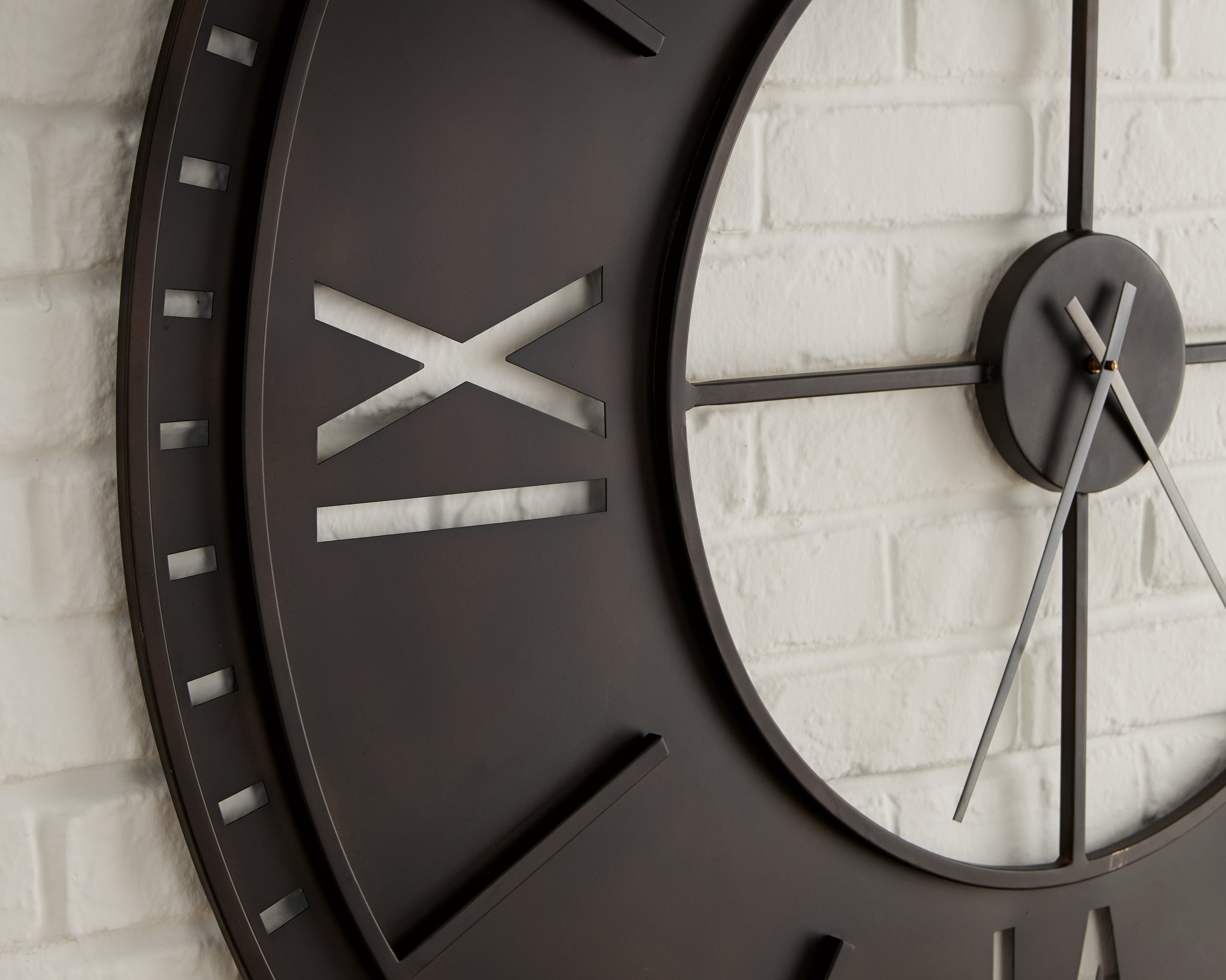 Lytle Antique Brown Wall Clock - A8010453