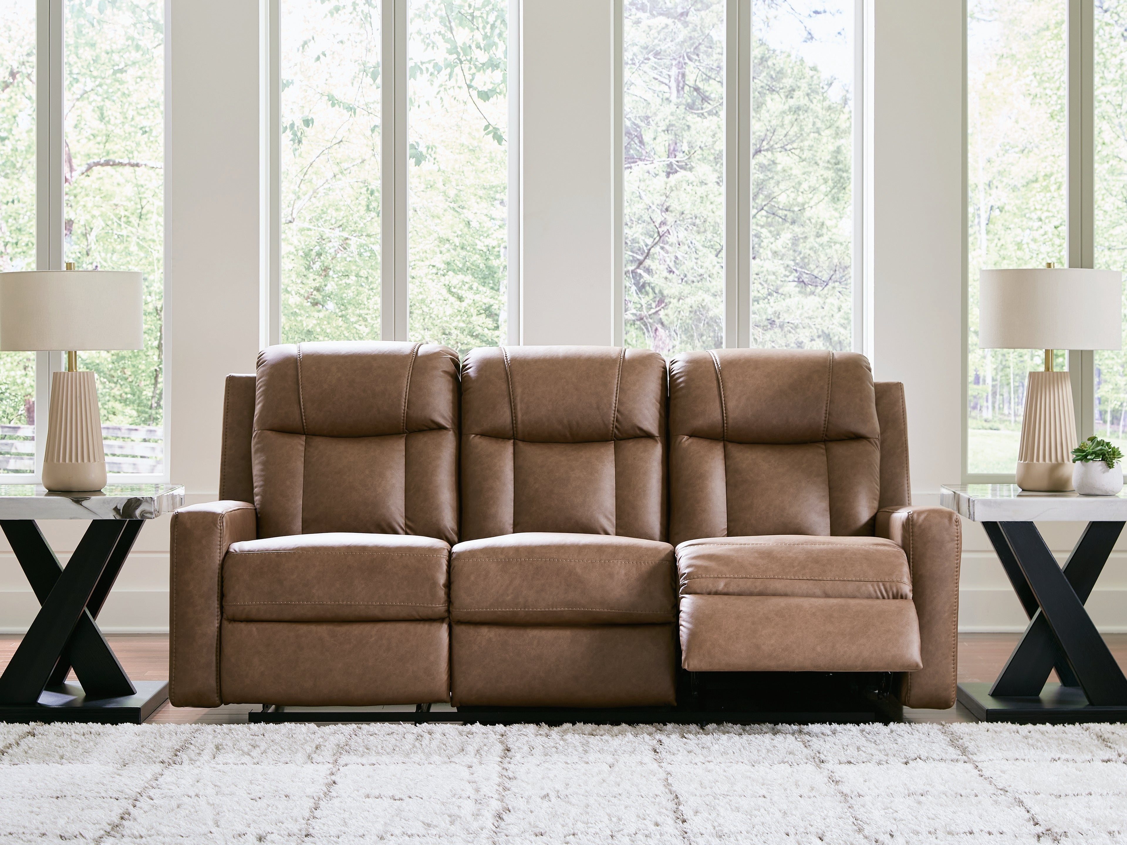 Mackmenville Caramel Reclining Sofa - 7471488