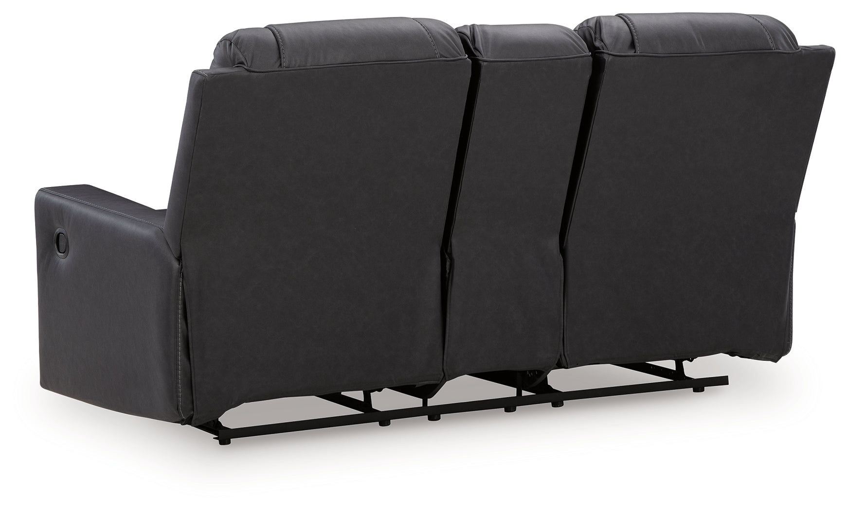 Mackmenville Carbon Reclining Loveseat with Console - 7471394