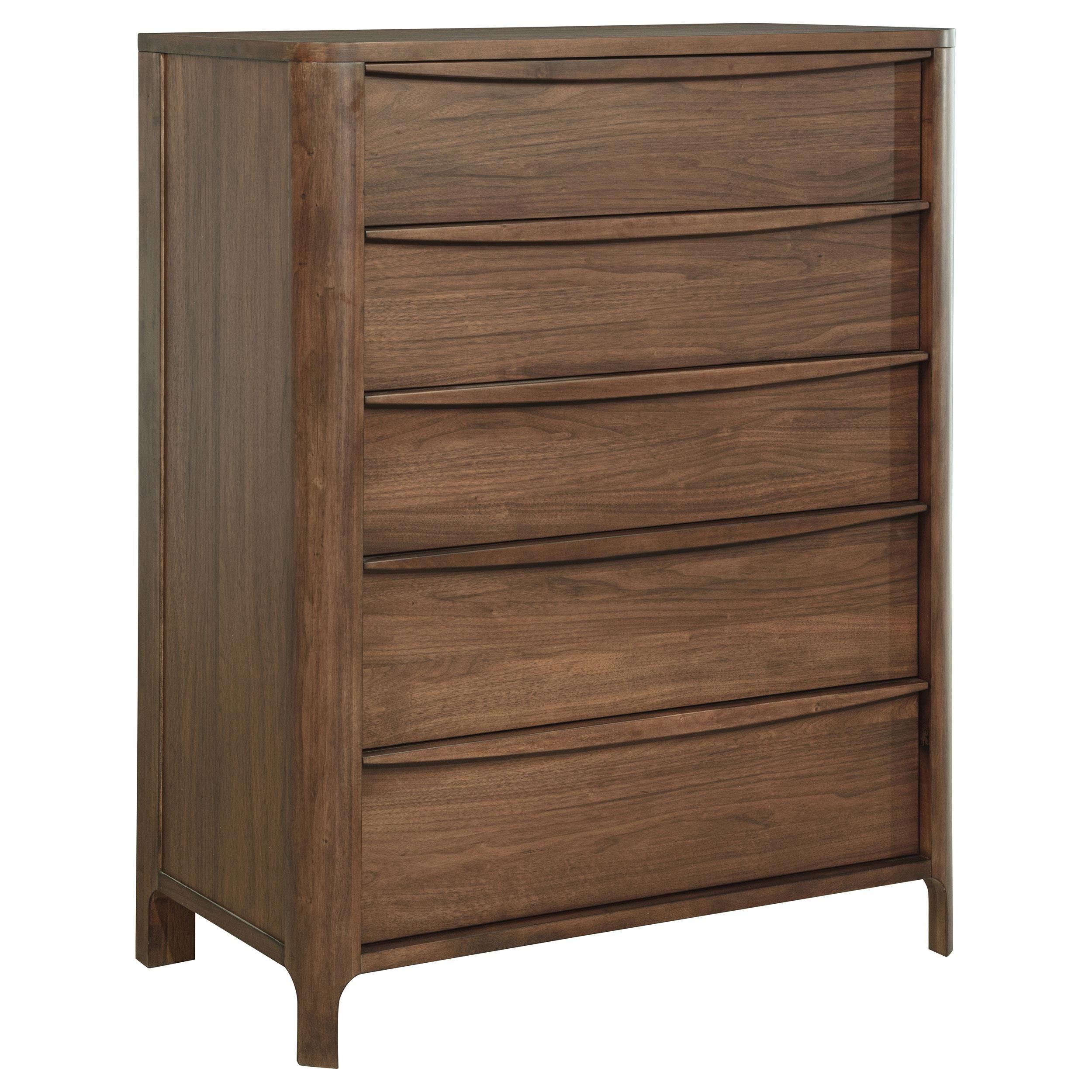 Maderia 5-drawer Chest of Drawers Walnut - 223325