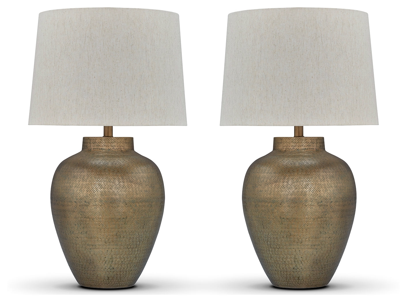 Madney 2-Piece Table Lamp Set in Antique Gold Finish - PKG019348