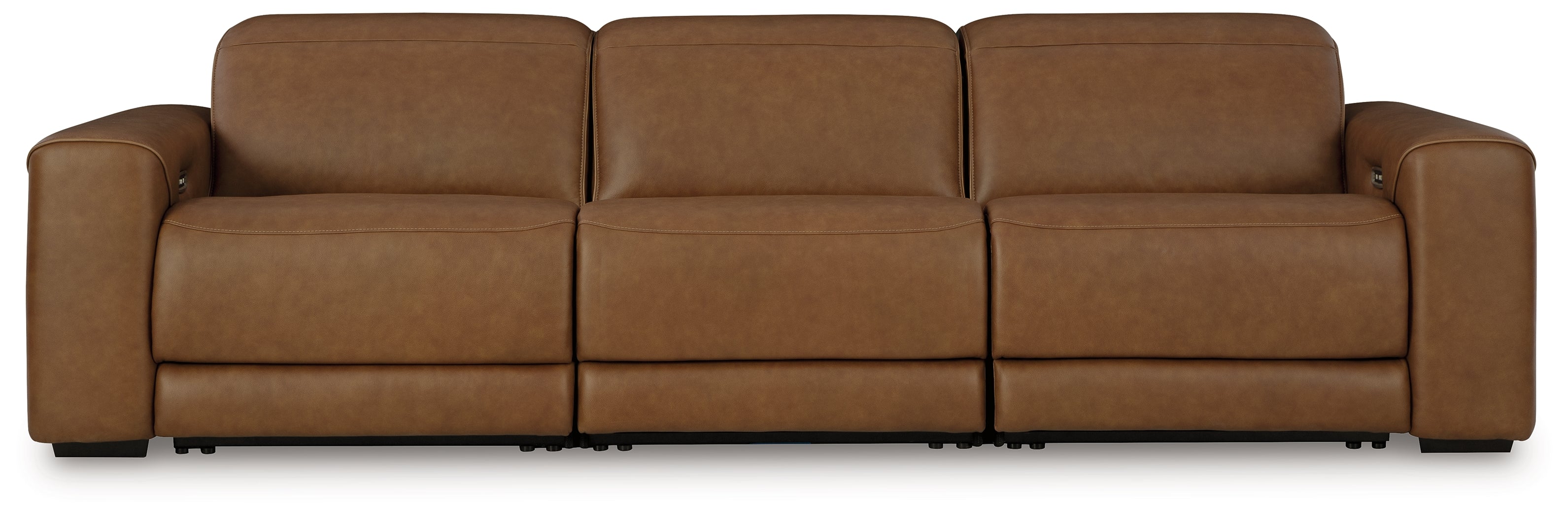 Magic Man Caramel 3-Piece Power Reclining Sectional Sofa - PCU10700S9