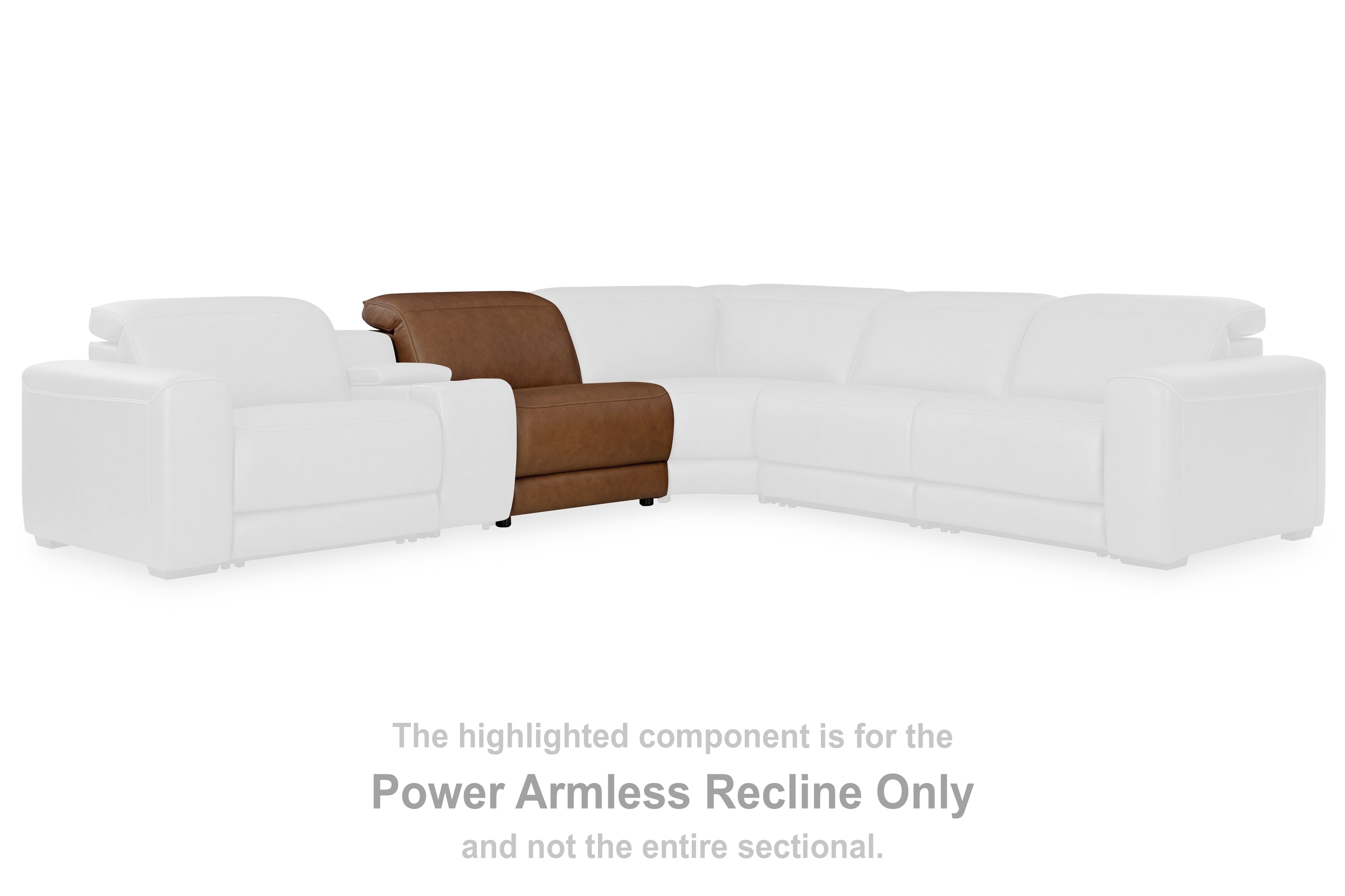 Magic Man Caramel Power Armless Recliner - PCU1070031