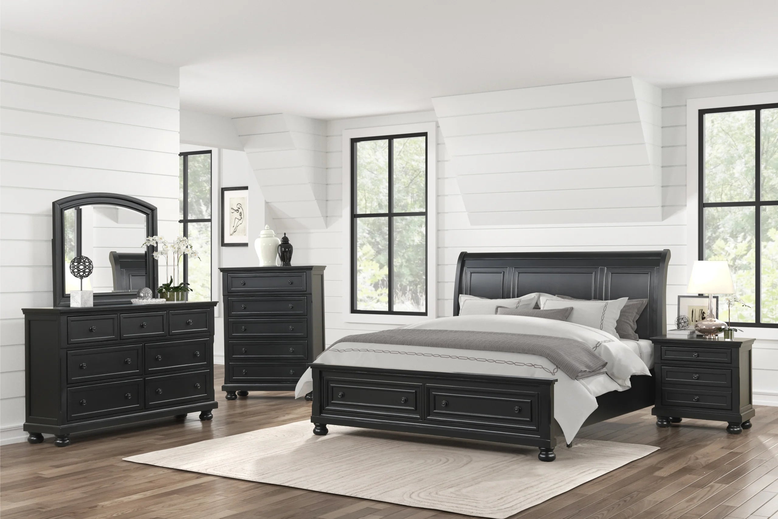 Magnolia30 4pc or 5pc Bedroom Set - Queen, King *King 4pc - Magnolia30 4pc or 5pc Bedroom Set King 4pc
