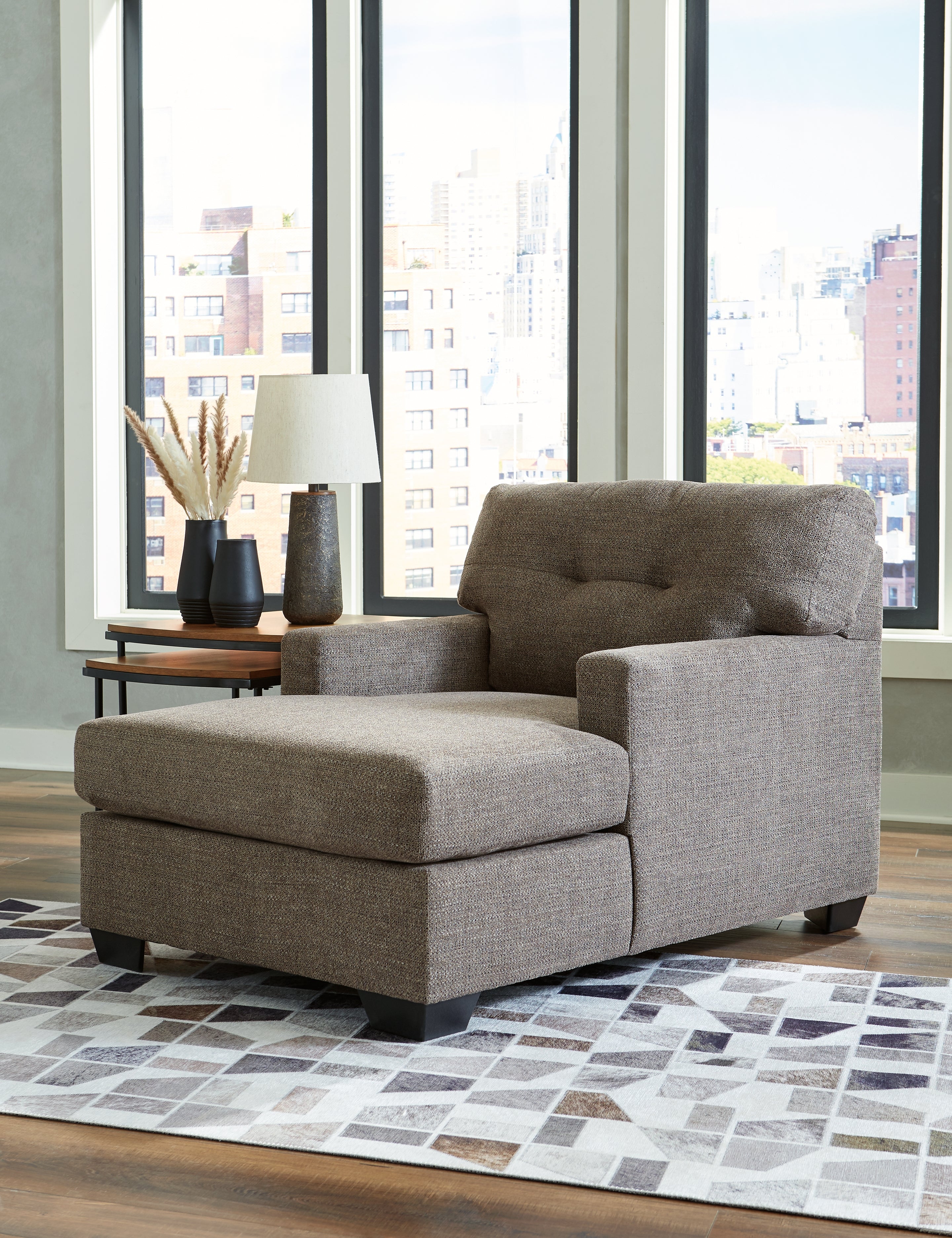 Mahoney Chocolate Full Sofa Sleeper and Chaise - 31005U3