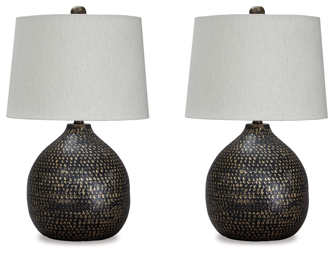 Maire Black/Gold Finish Table Lamp (Set of 2) - L207294X2