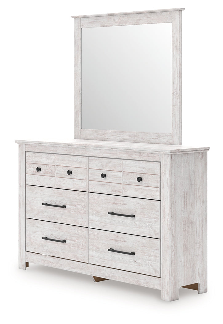 Makidern Whitewash Dresser and Mirror - PCB1171B1