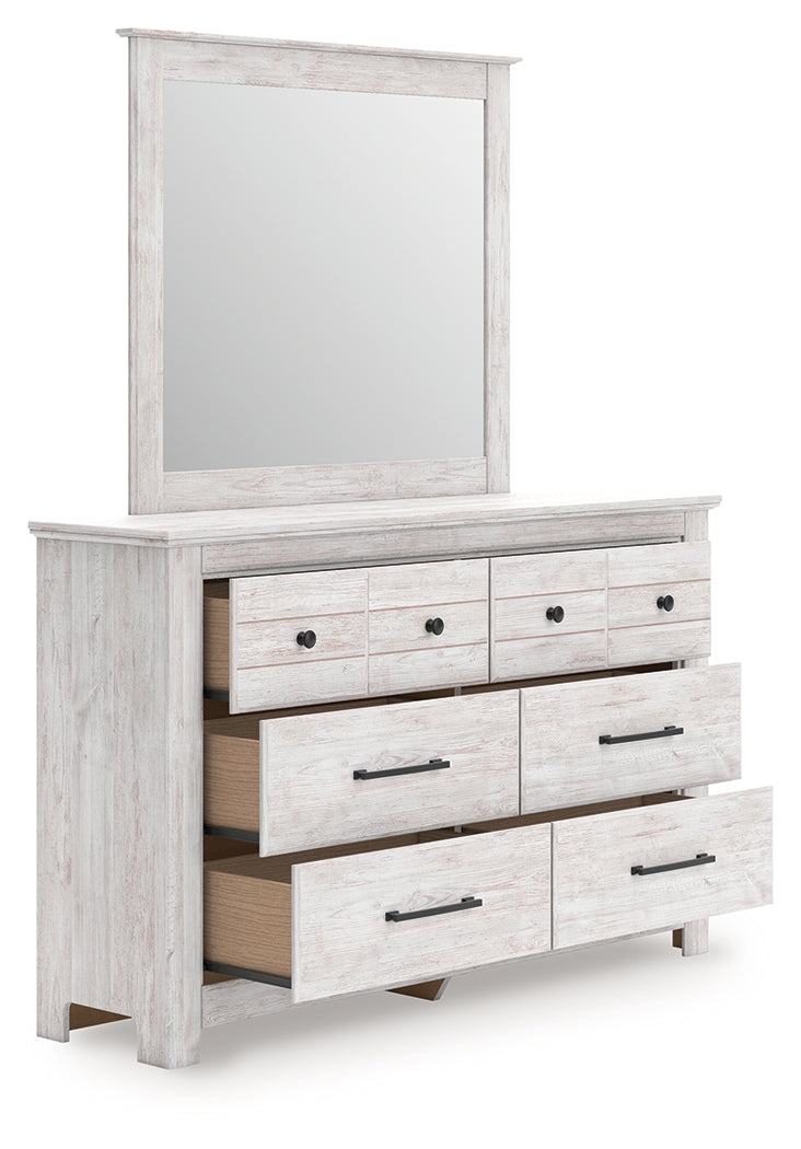 Makidern Whitewash Dresser and Mirror - PCB1171B1