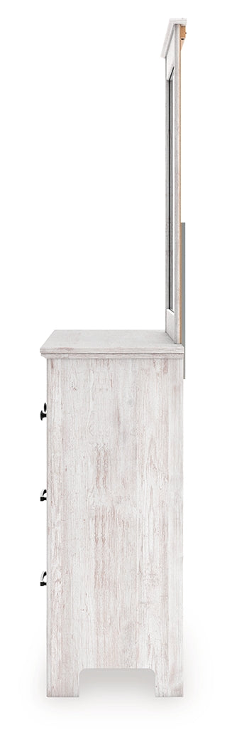 Makidern Whitewash Dresser and Mirror - PCB1171B1