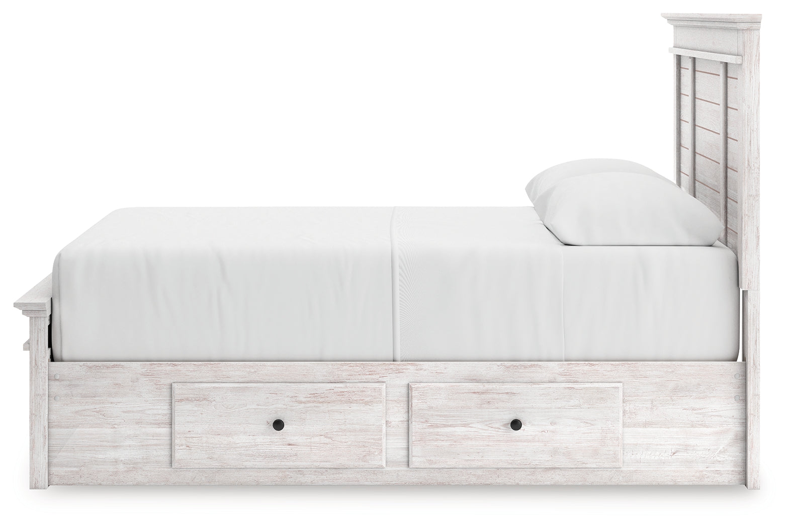Makidern Whitewash Queen Panel Storage Bed - PCB1171B10