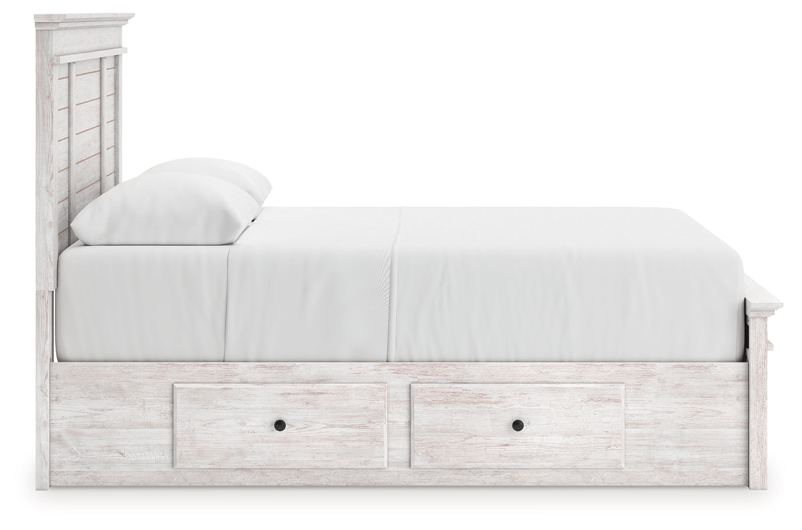 Makidern Whitewash Queen Panel Storage Bed - PCB1171B7