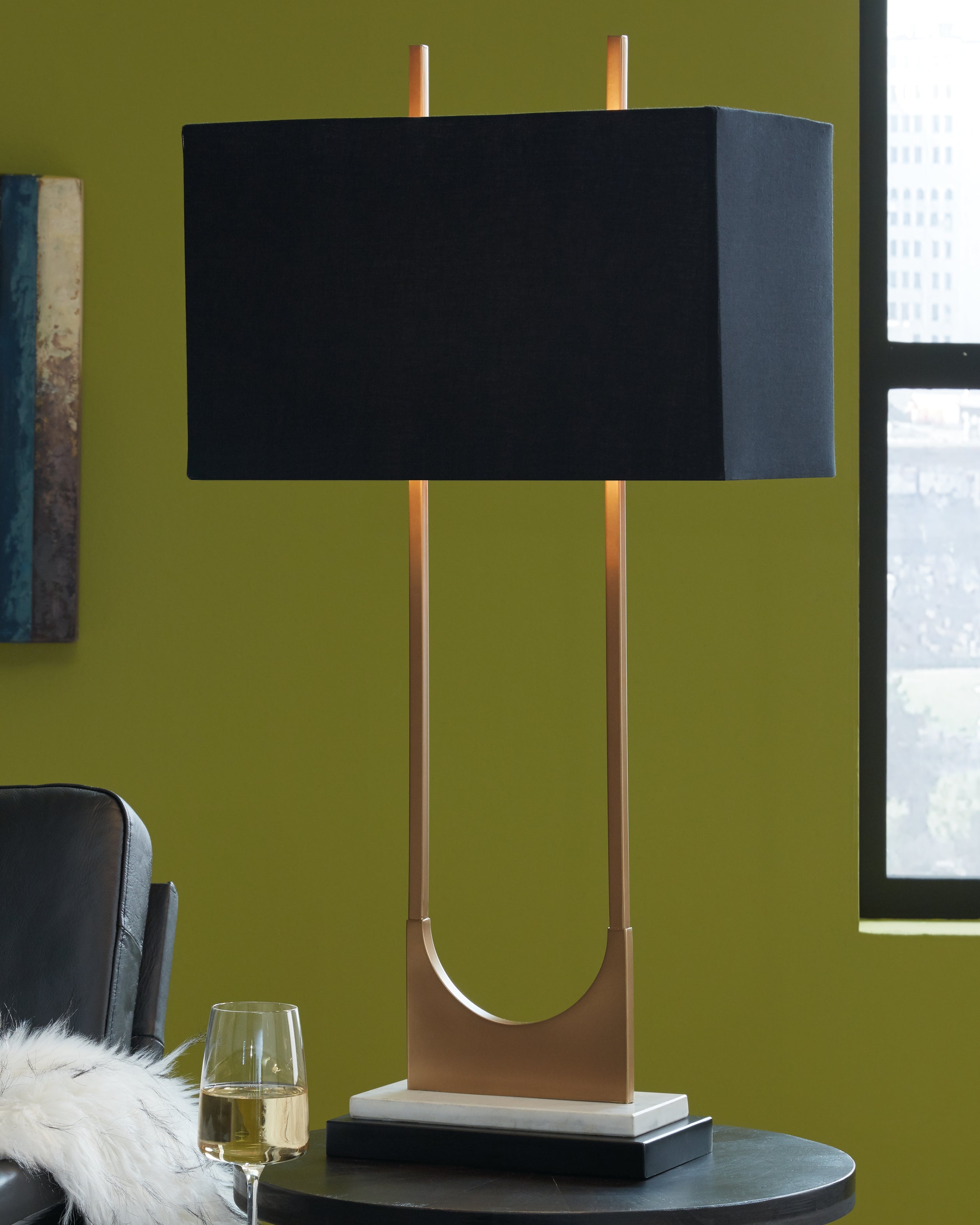 Malana Brass Finish Table Lamp (Set of 2) - L208254X2