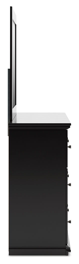 Maribel King Panel Bed, Dresser, Mirror and 2 Nightstands - B138B70