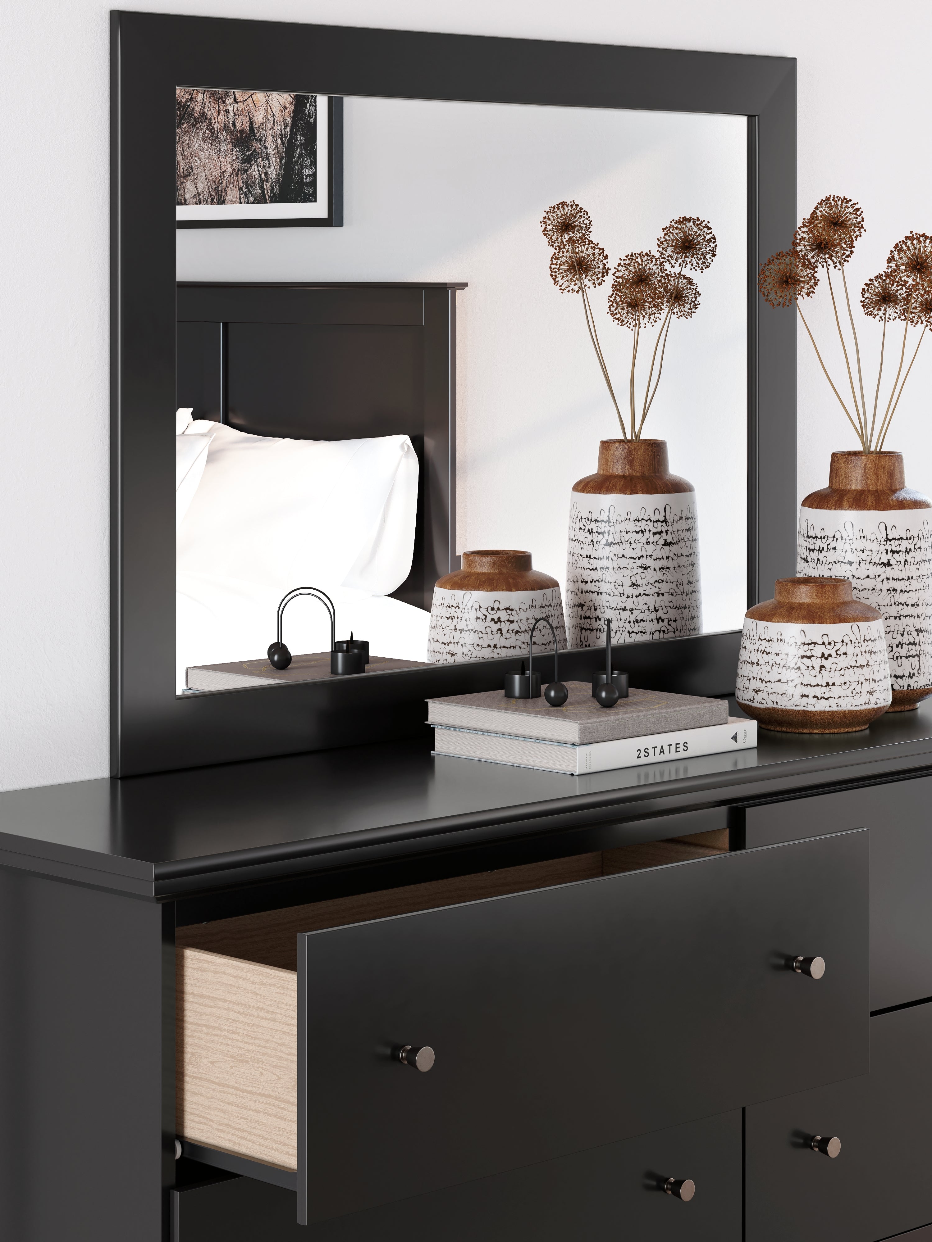 Maribel Twin Panel Bed, Dresser, Mirror and Nightstand - B138B61