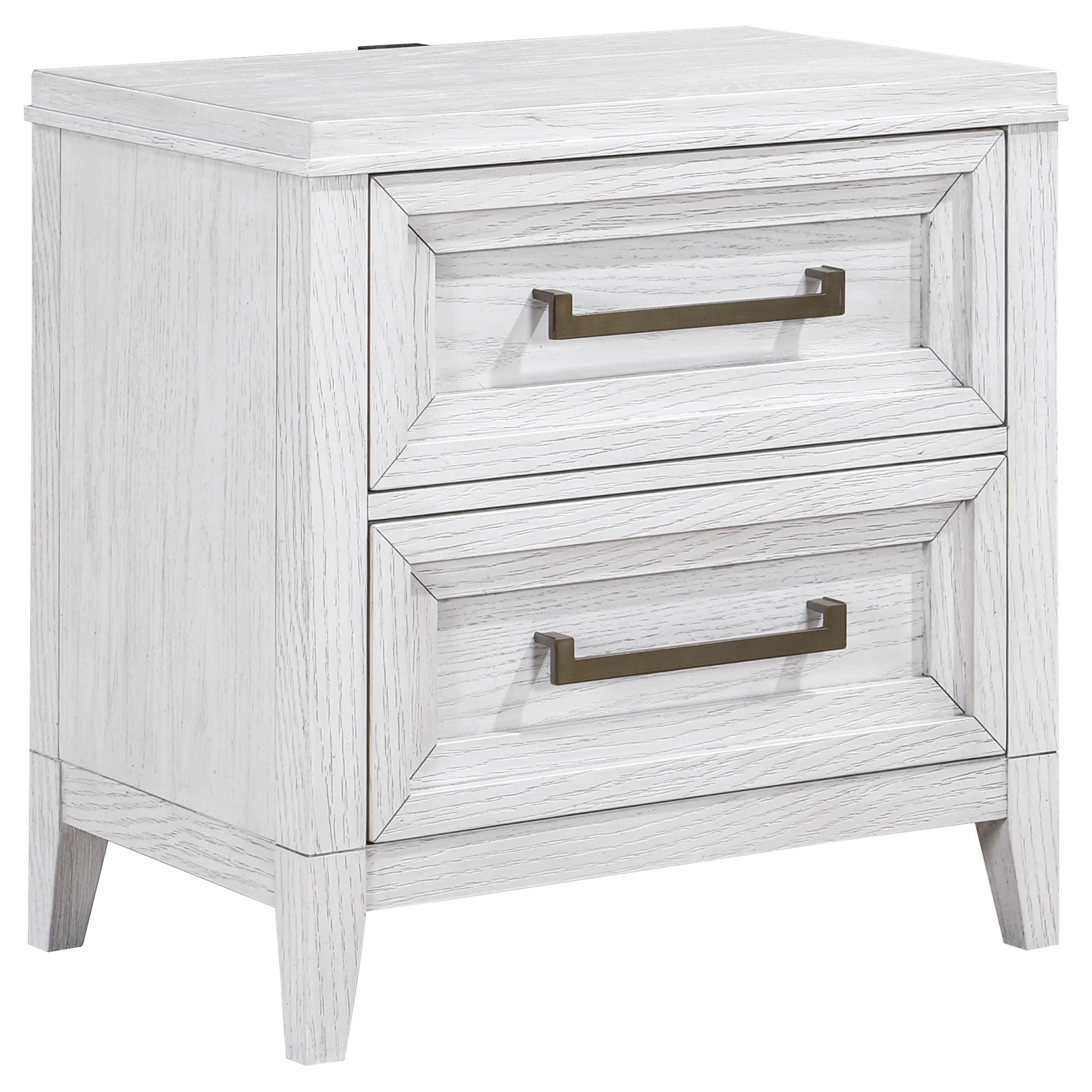 Marielle 2-drawer Nightstand Bedside Table Distressed White - 224842