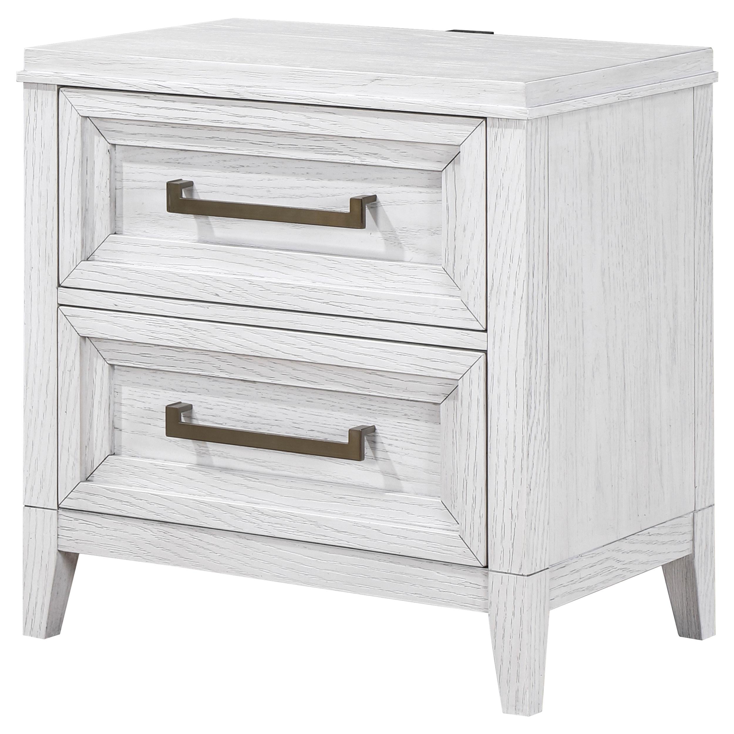 Marielle 2-drawer Nightstand Bedside Table Distressed White - 224842