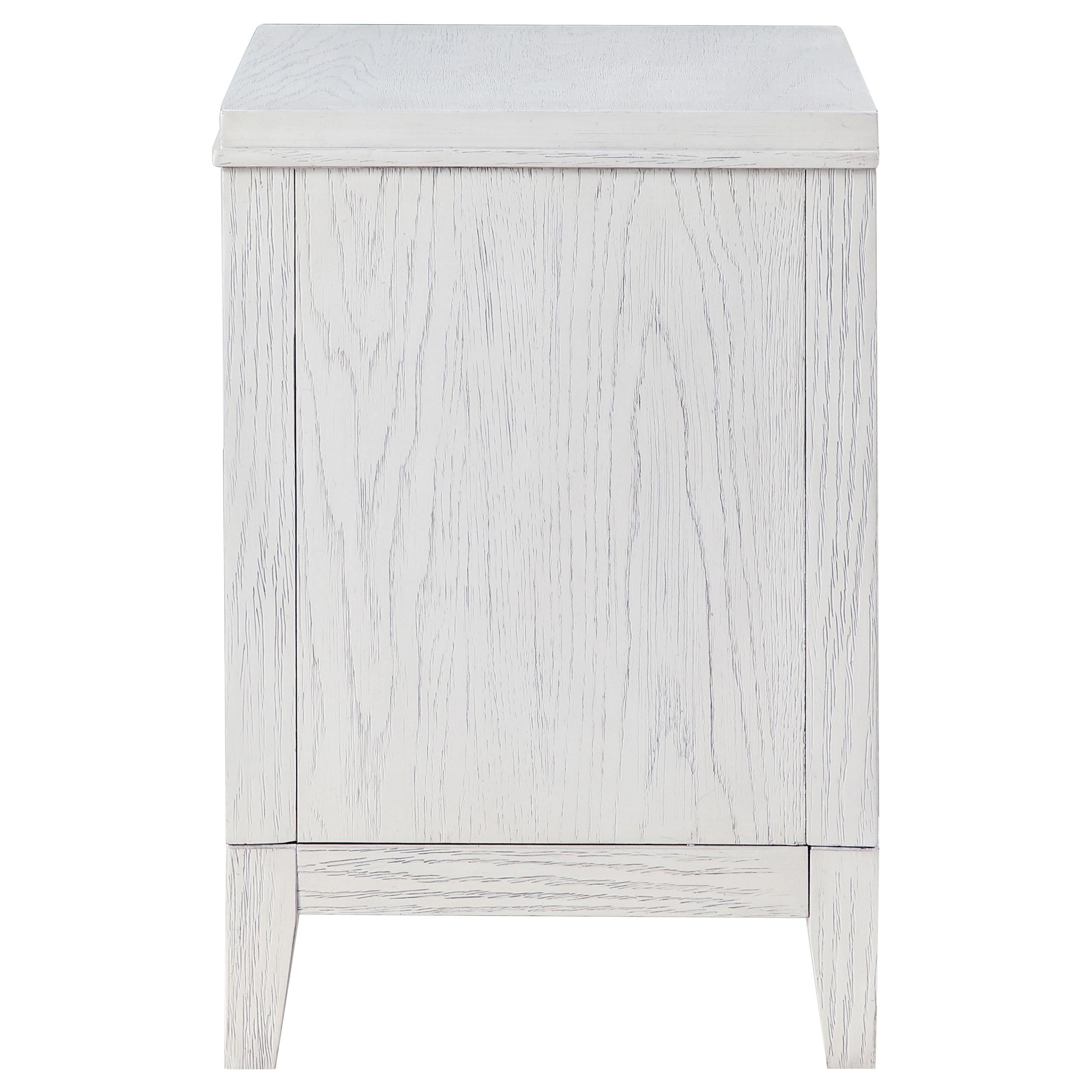 Marielle 2-drawer Nightstand Bedside Table Distressed White - 224842