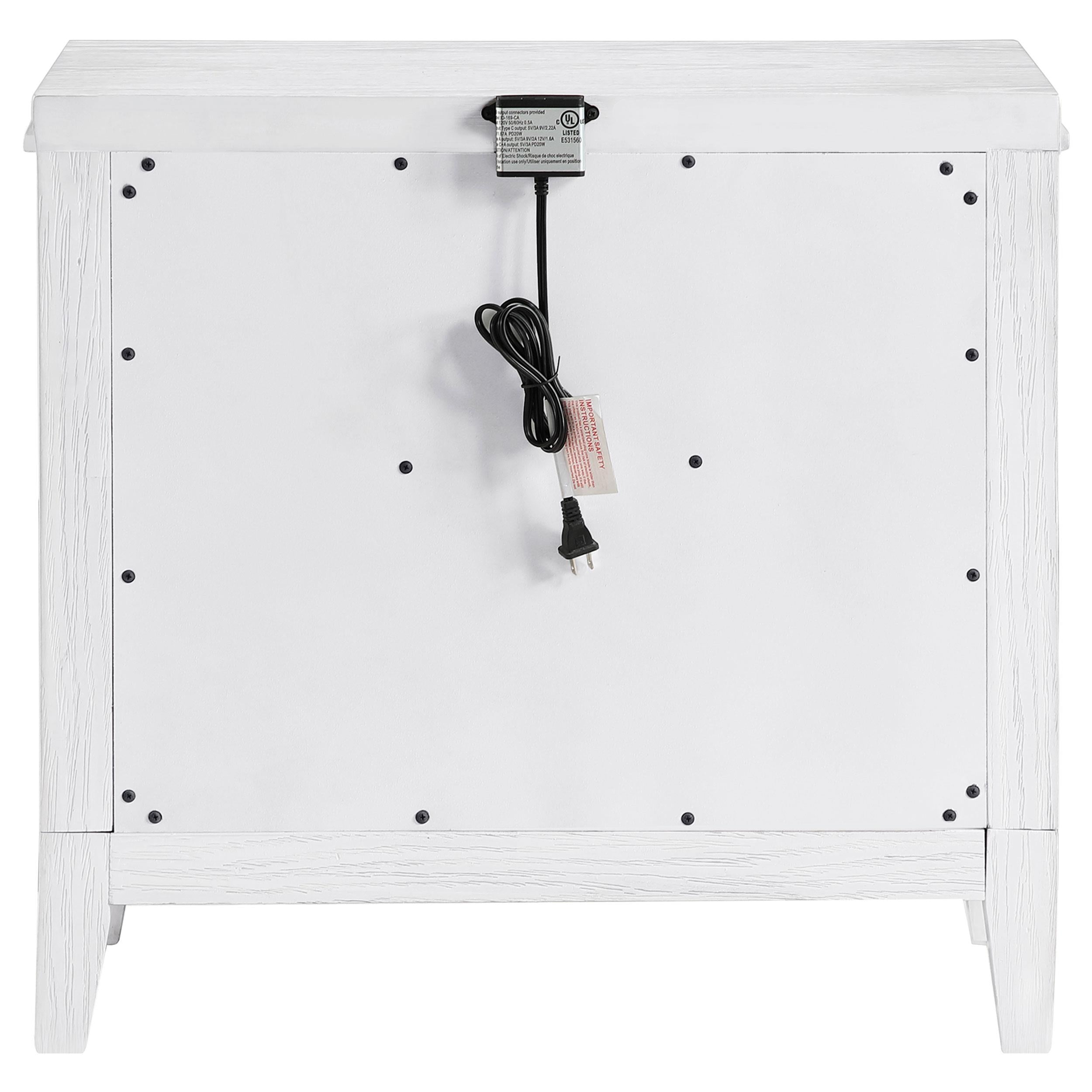 Marielle 2-drawer Nightstand Bedside Table Distressed White - 224842