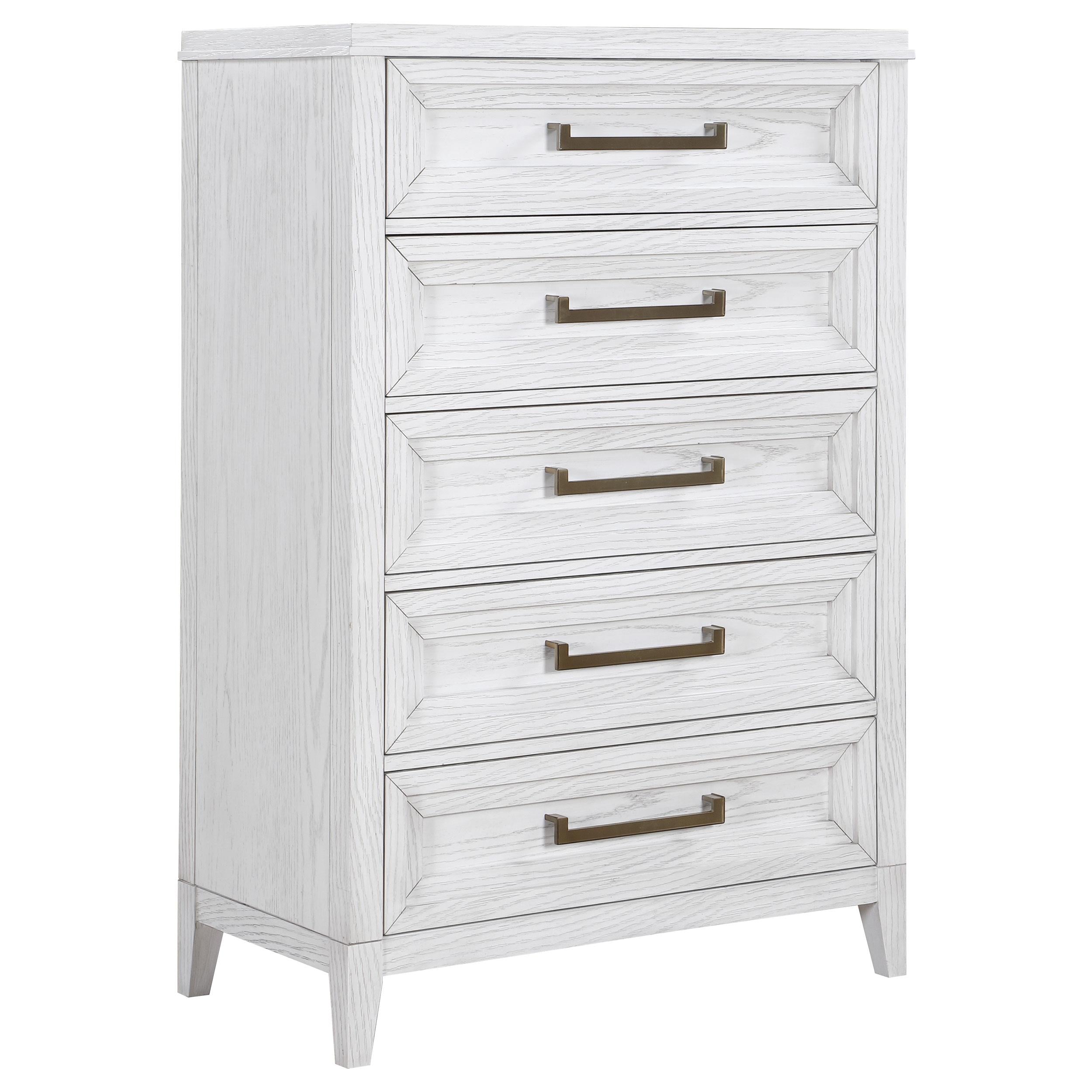 Marielle 5-drawer Bedroom Chest Distressed White - 224845