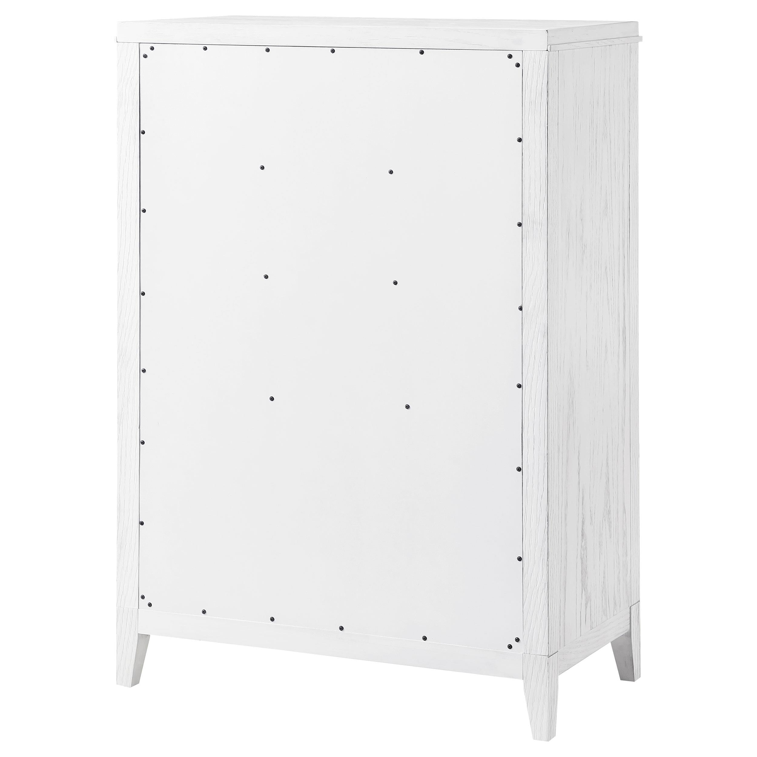 Marielle 5-drawer Bedroom Chest Distressed White - 224845