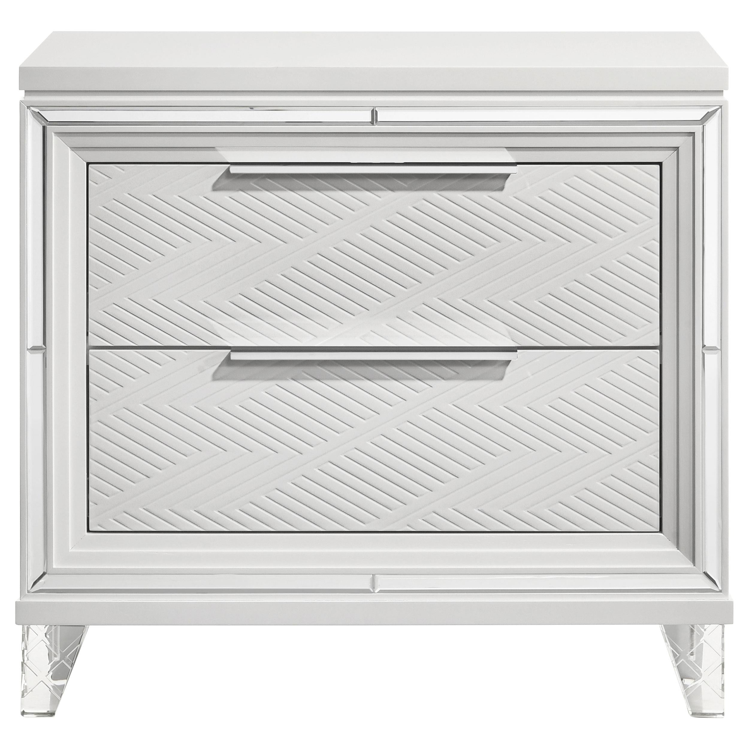 Marmore 2-drawer Nightstand Bedside Table White - 224962