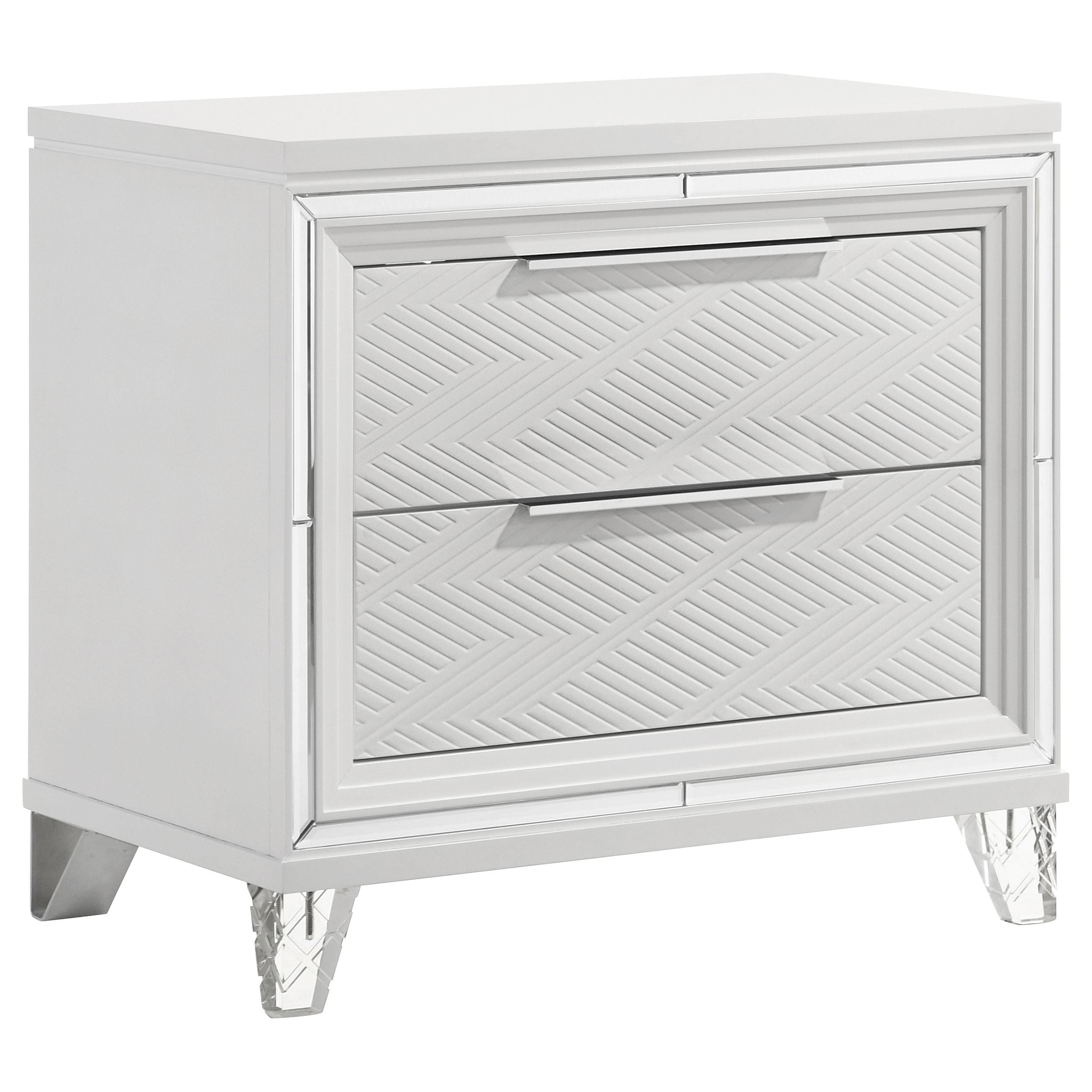 Marmore 4-piece Eastern King Bedroom Set White - 224961KE-S4