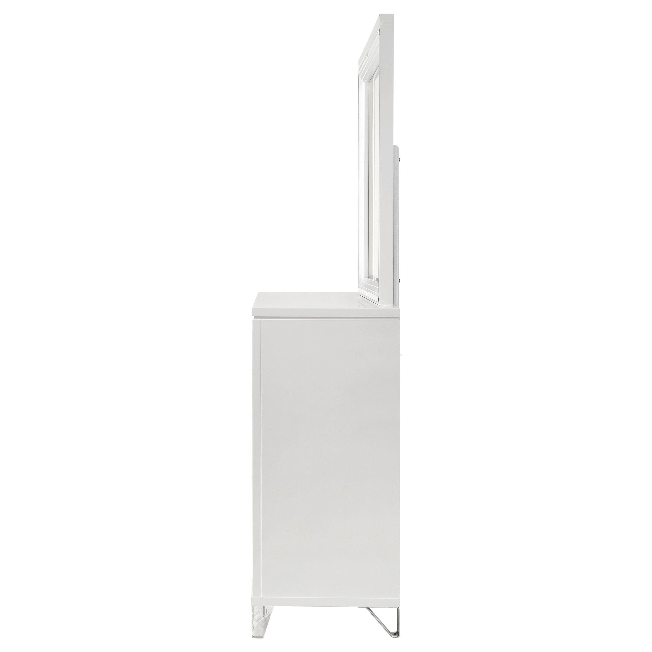 Marmore 9-drawer Dresser and LED Mirror White - 224963M