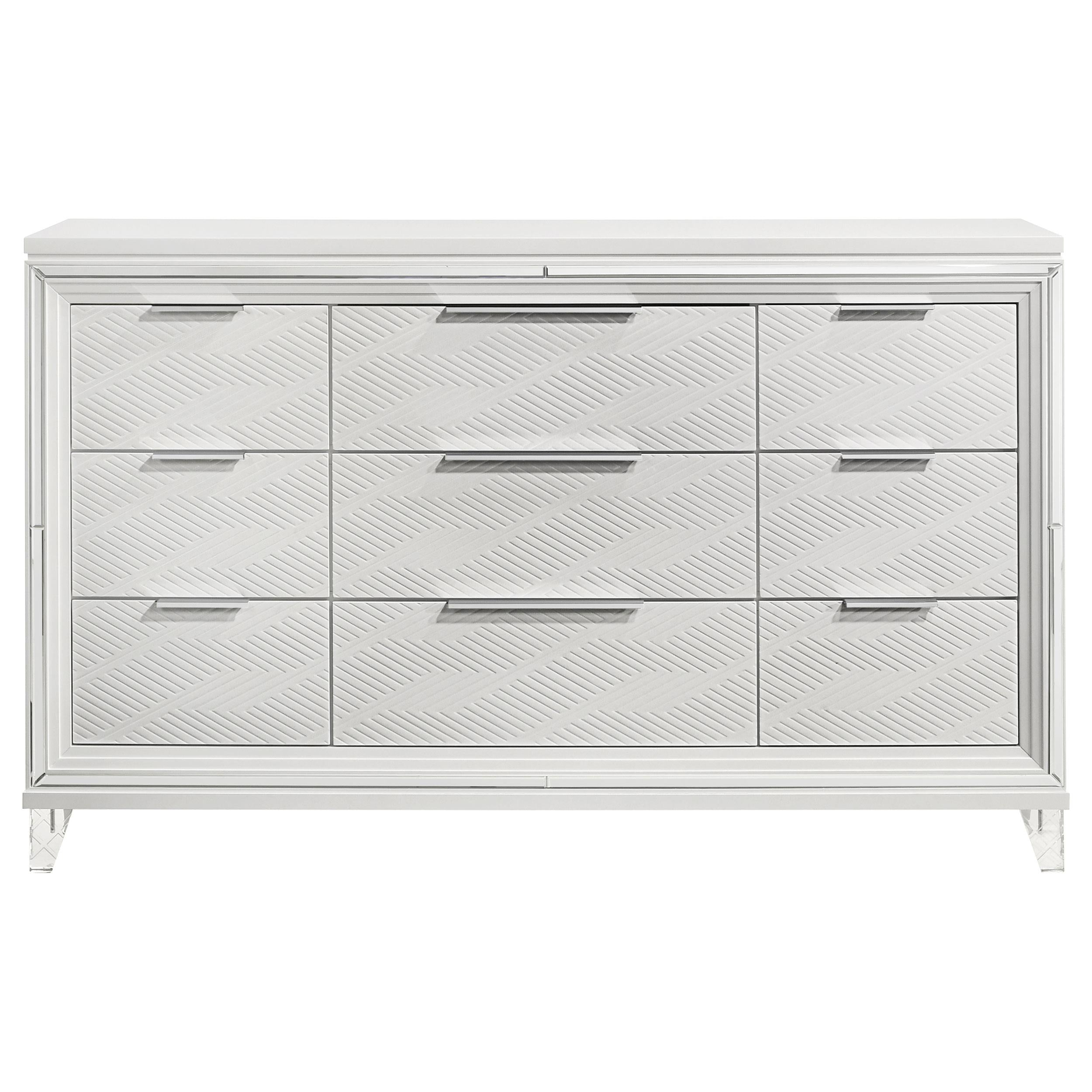 Marmore 9-drawer Dresser Cabinet White - 224963