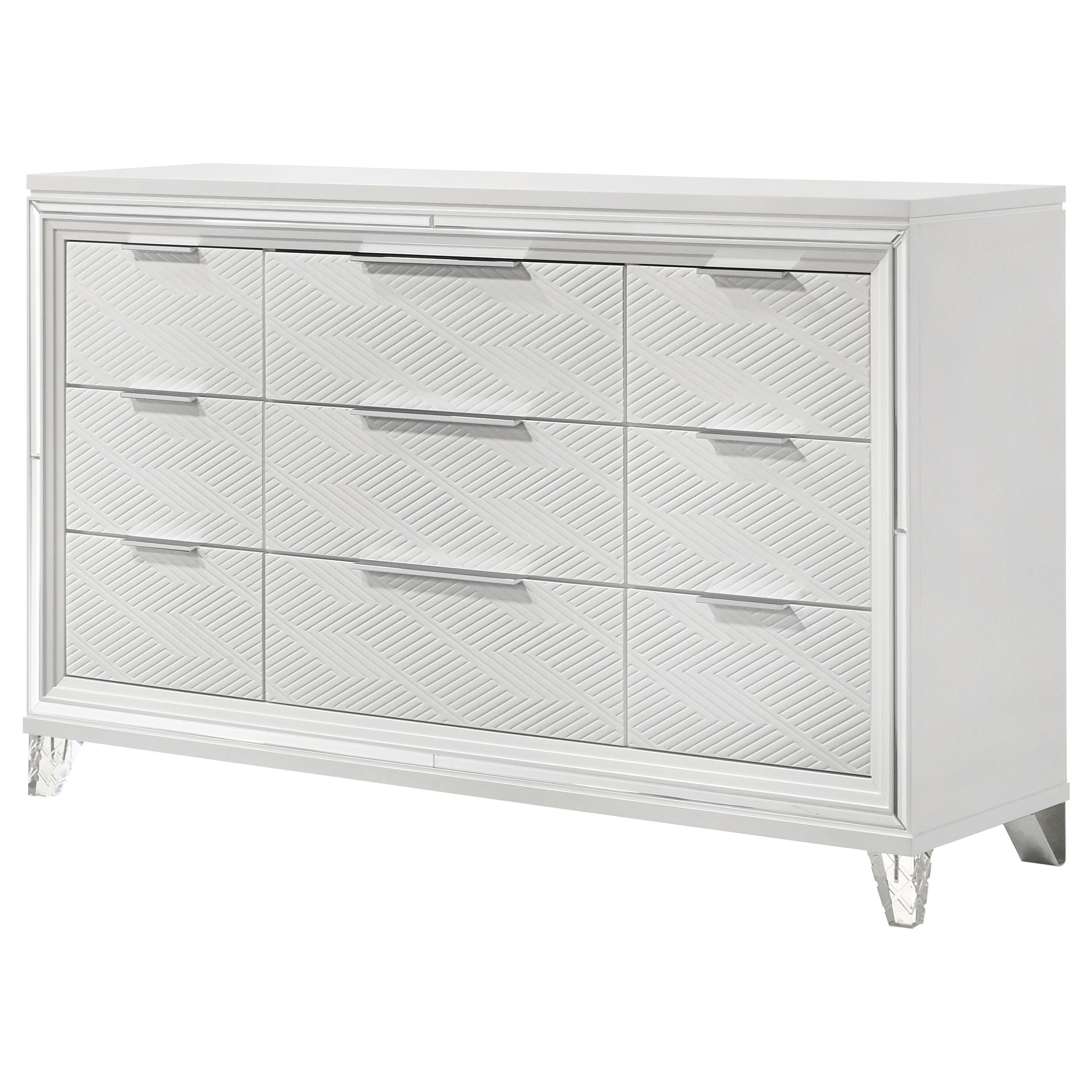 Marmore 9-drawer Dresser Cabinet White - 224963