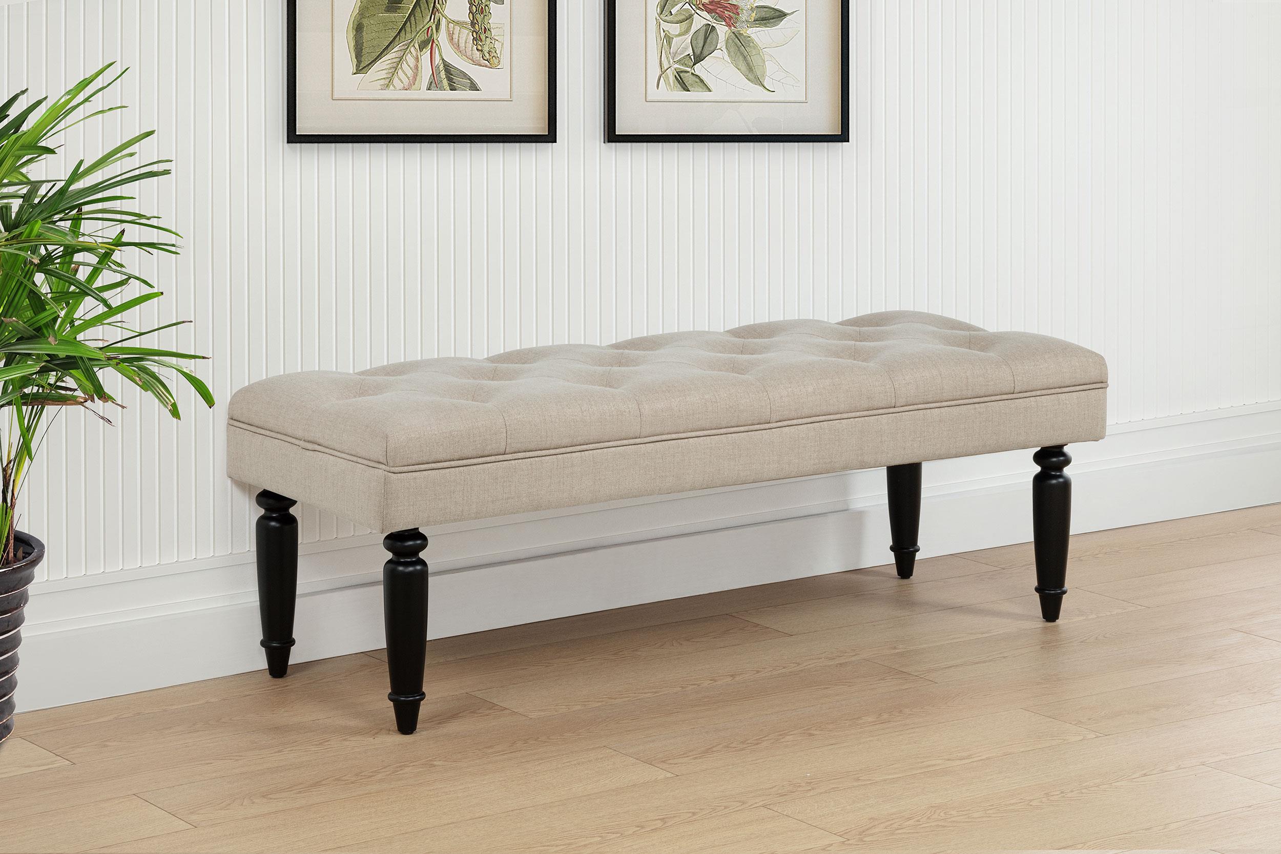 Marsha 52-inch Upholstered Entryway Accent Bench Latte - 915160