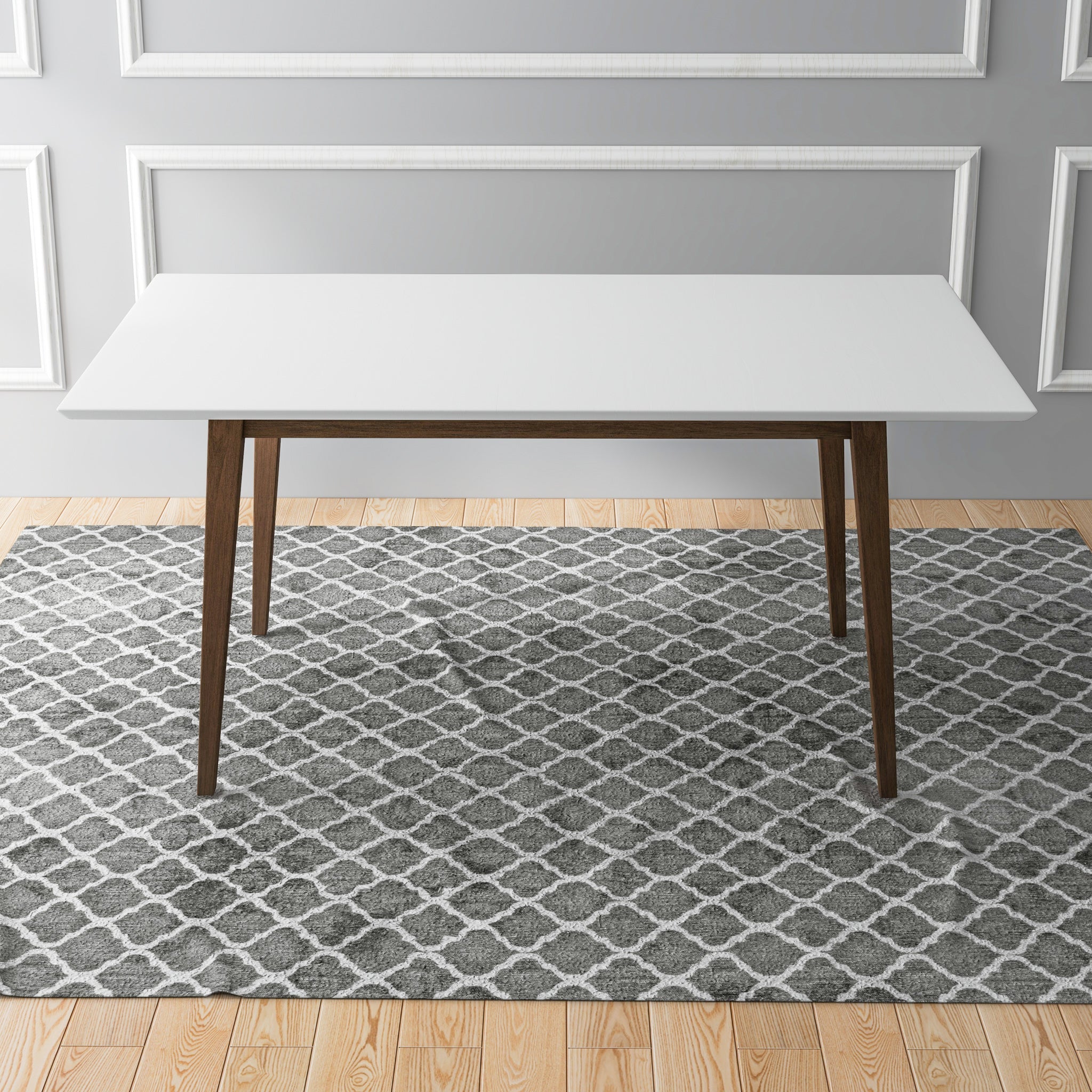 Mary Modern Style Solid Wood Rectangular Dining Kitchen Table 63" - DTB00600404