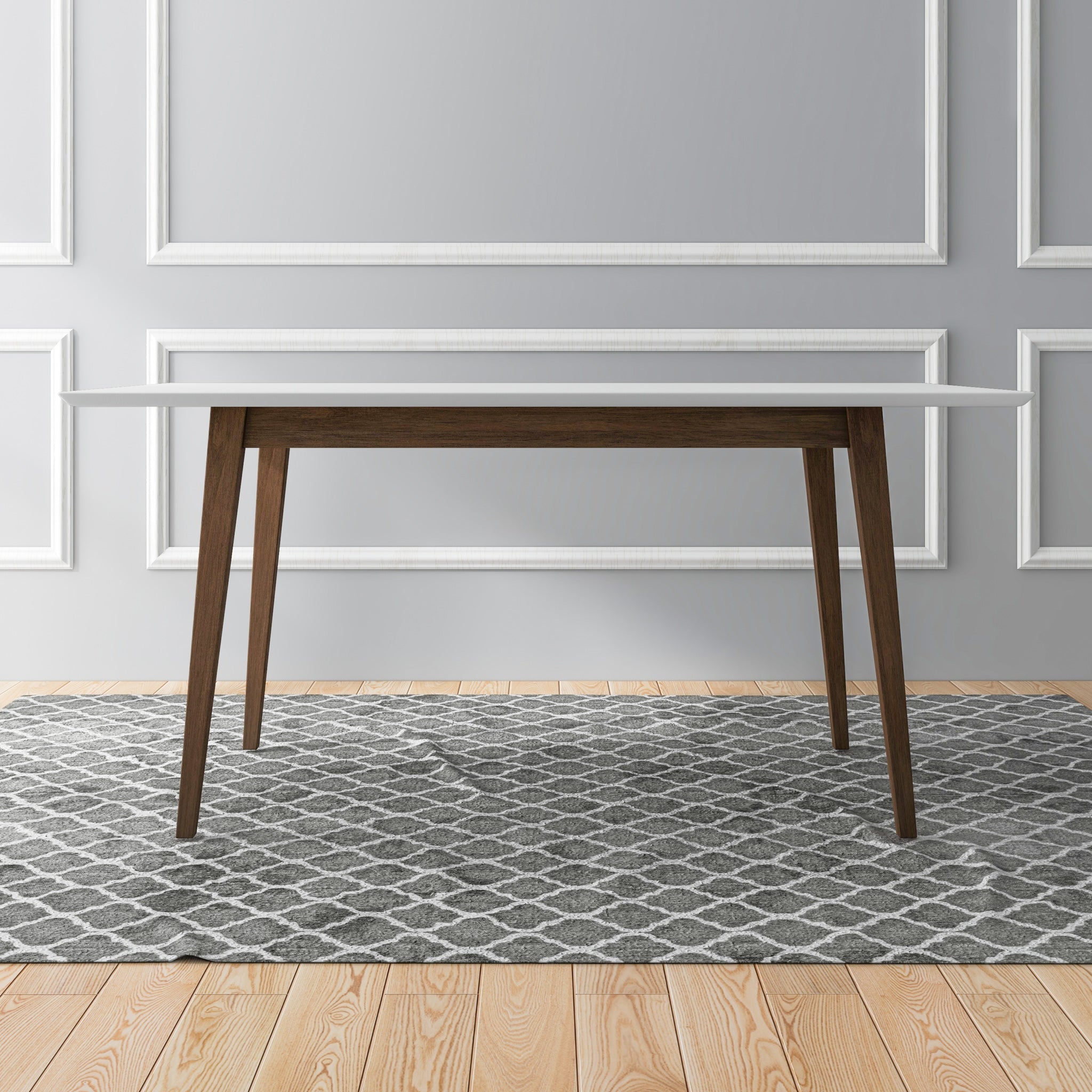 Mary Modern Style Solid Wood Rectangular Dining Kitchen Table 63" - DTB00600404