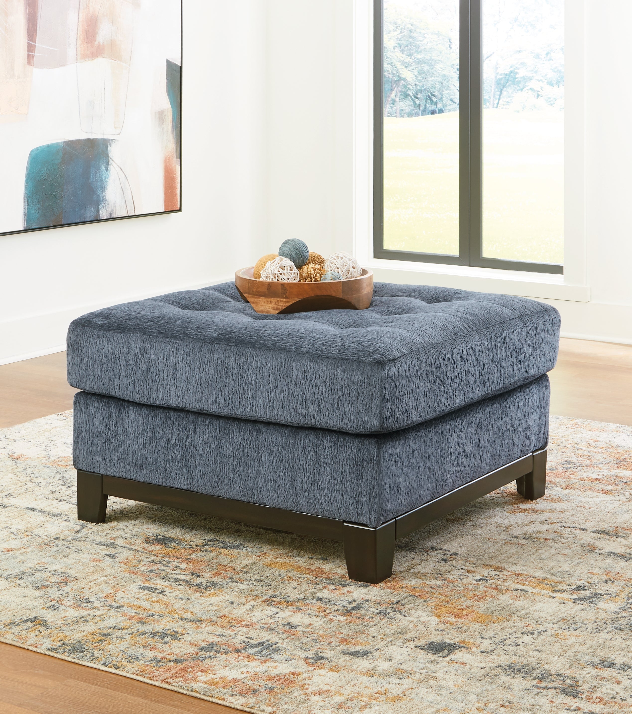Maxon Place Navy Oversized Chair and Ottoman - 33003U1