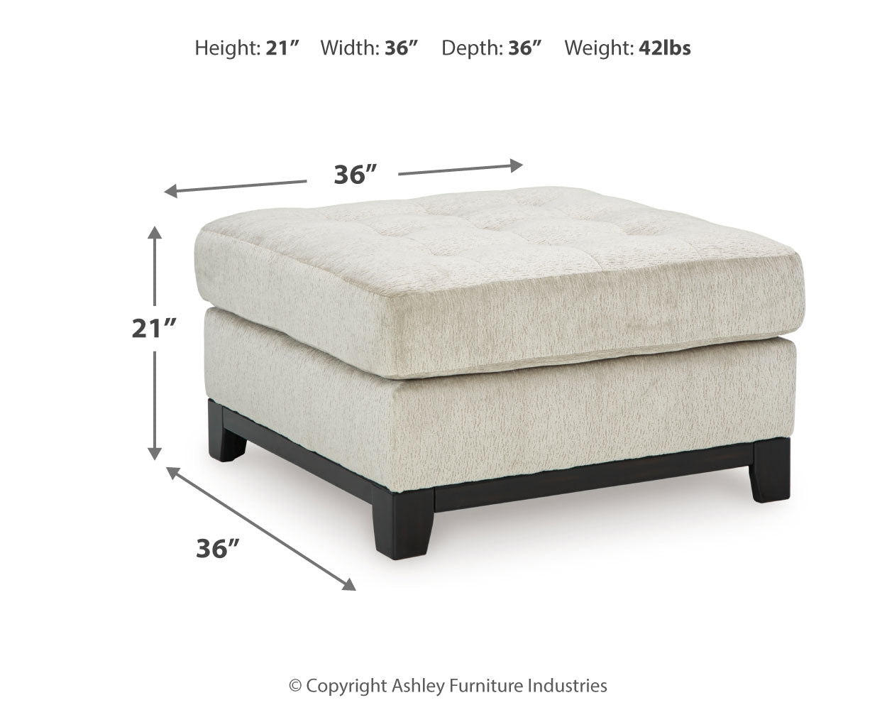 Maxon Place Stone Oversized Chair and Ottoman - 33004U1