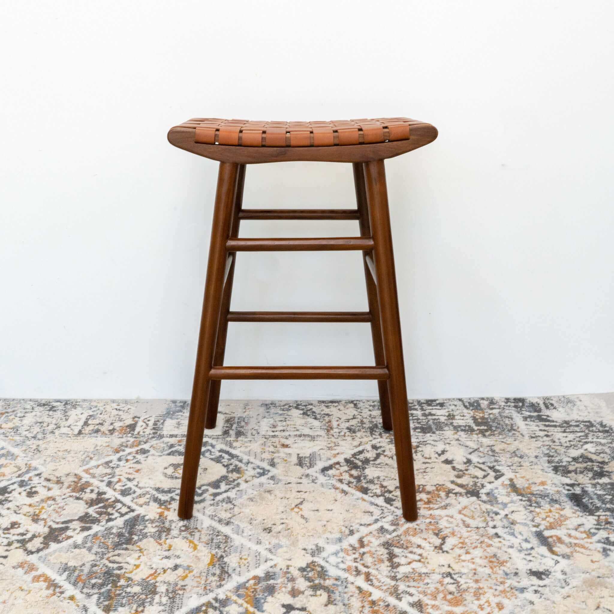 Maya 30" Genuine Leather Stool In Tan - STL01200601
