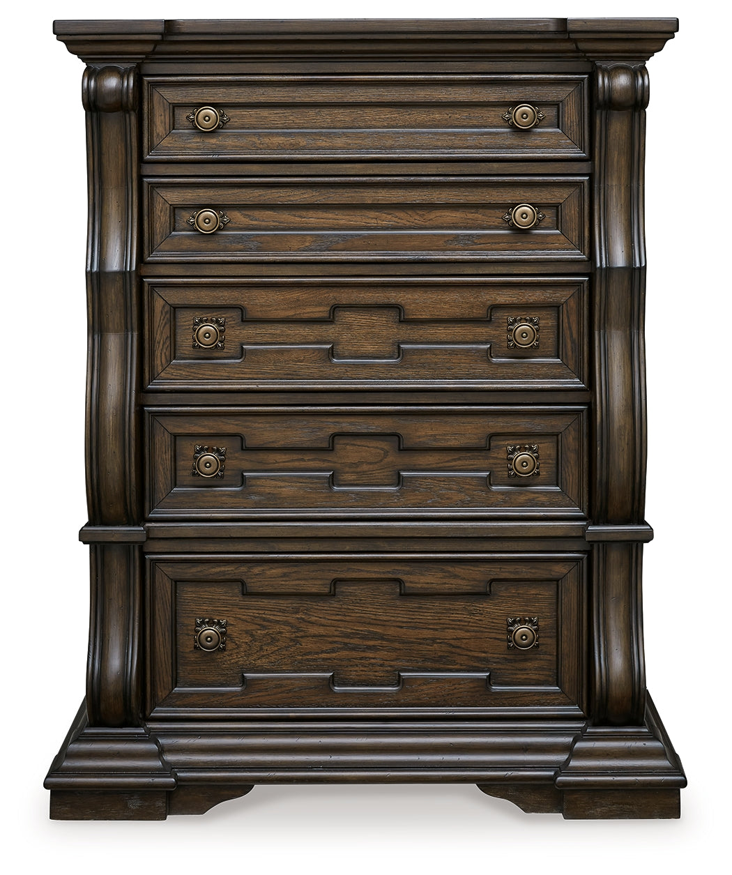 Maylee Queen Upholstered Bed, Dresser, Chest and Nightstand - B947B12