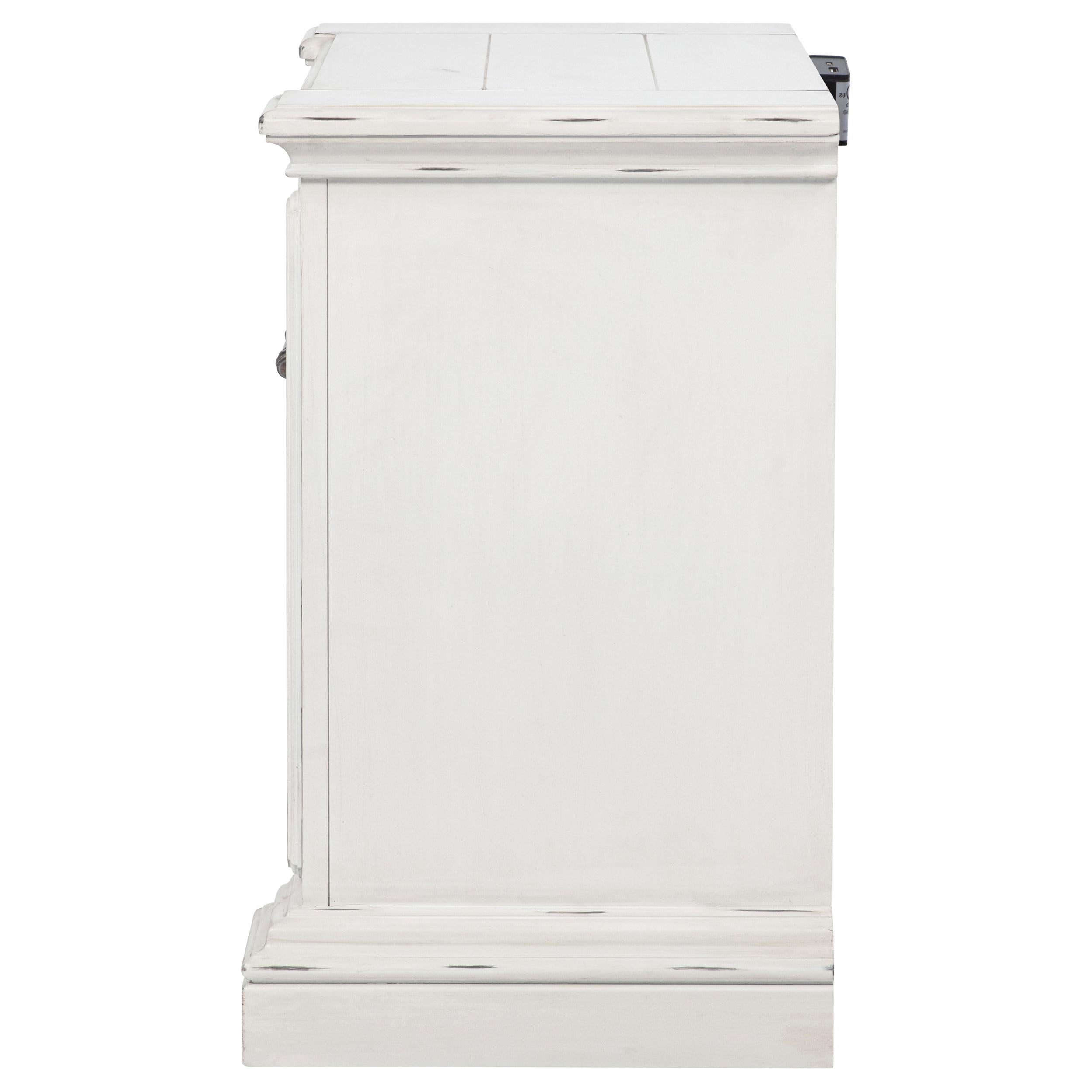 McKinney 2-drawer Nightstand with Dual USB Vintage White - 215872