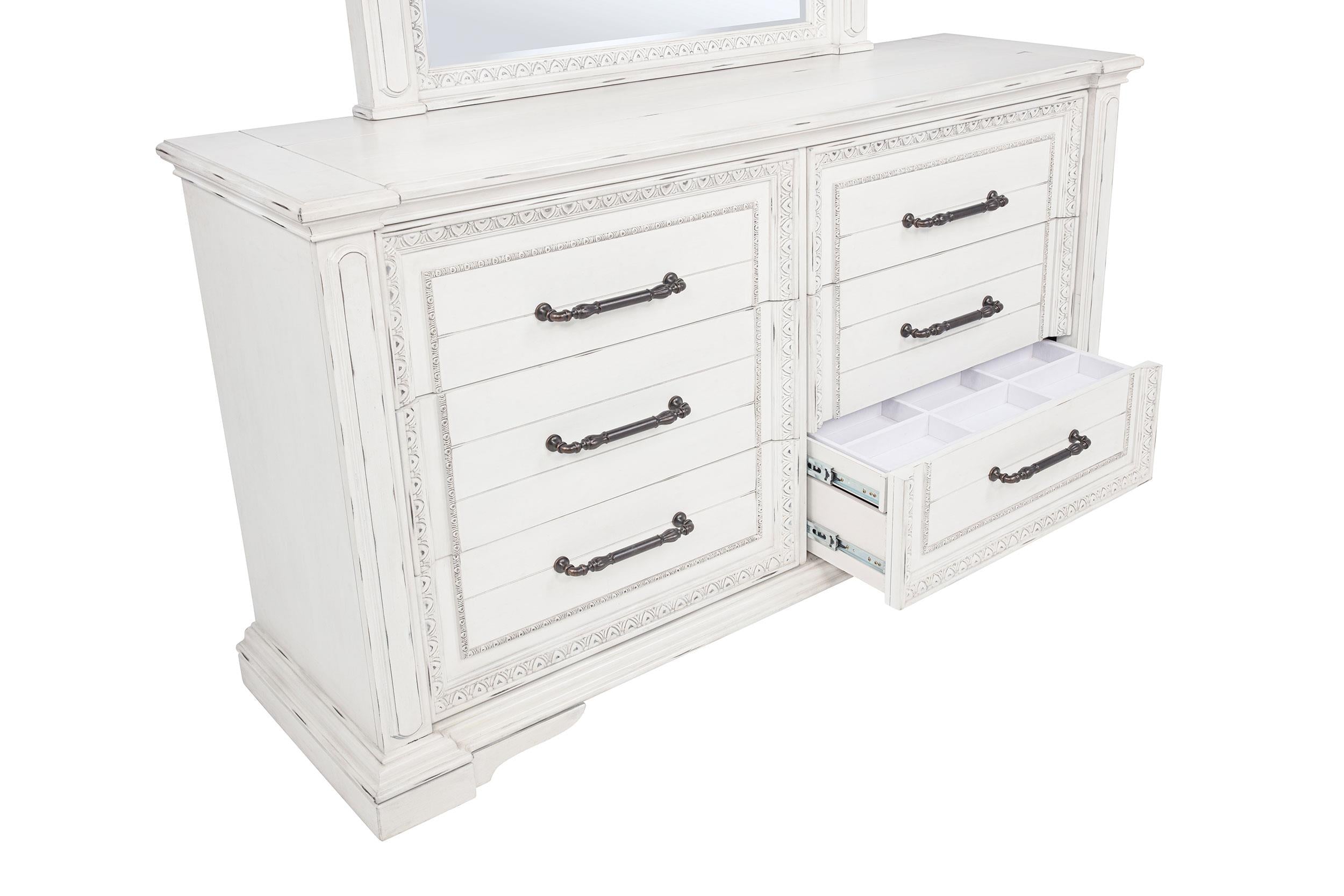 McKinney 4-piece Eastern King Bedroom Set Vintage White - 215871KE-S4