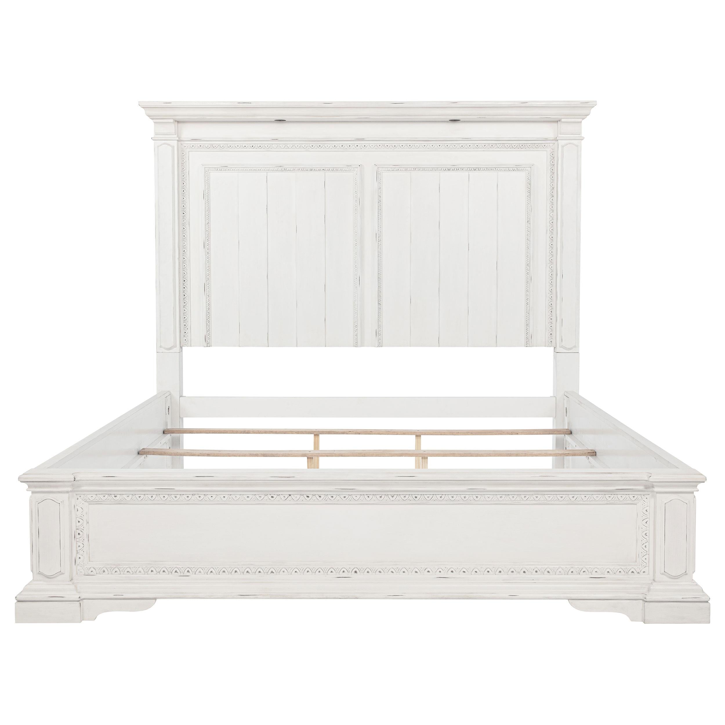 McKinney Queen LED Light Panel Bed Vintage White - 215871Q