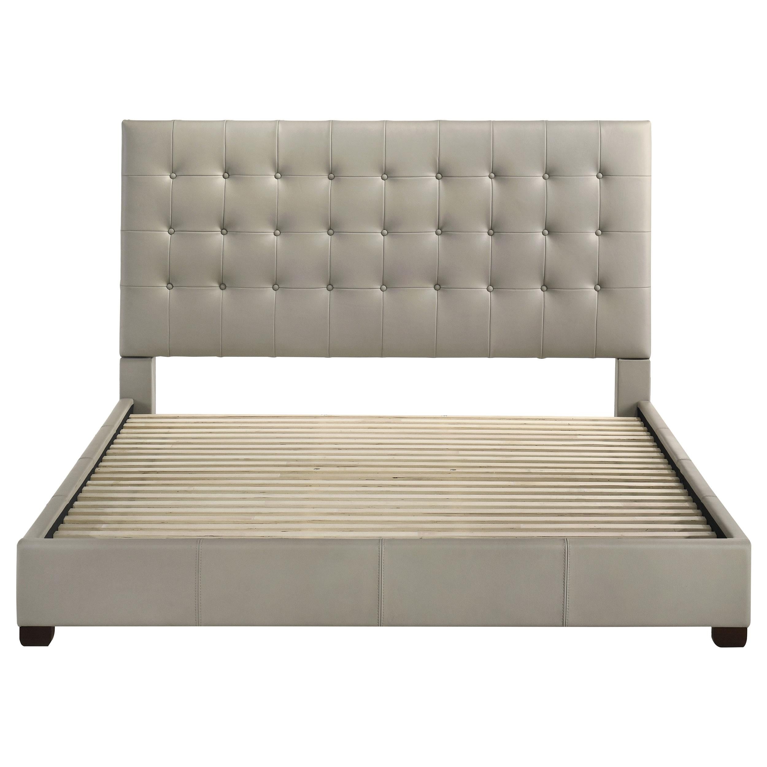 Medley Genuine Leather Eastern King Platform Bed Tan - 315911TANKE