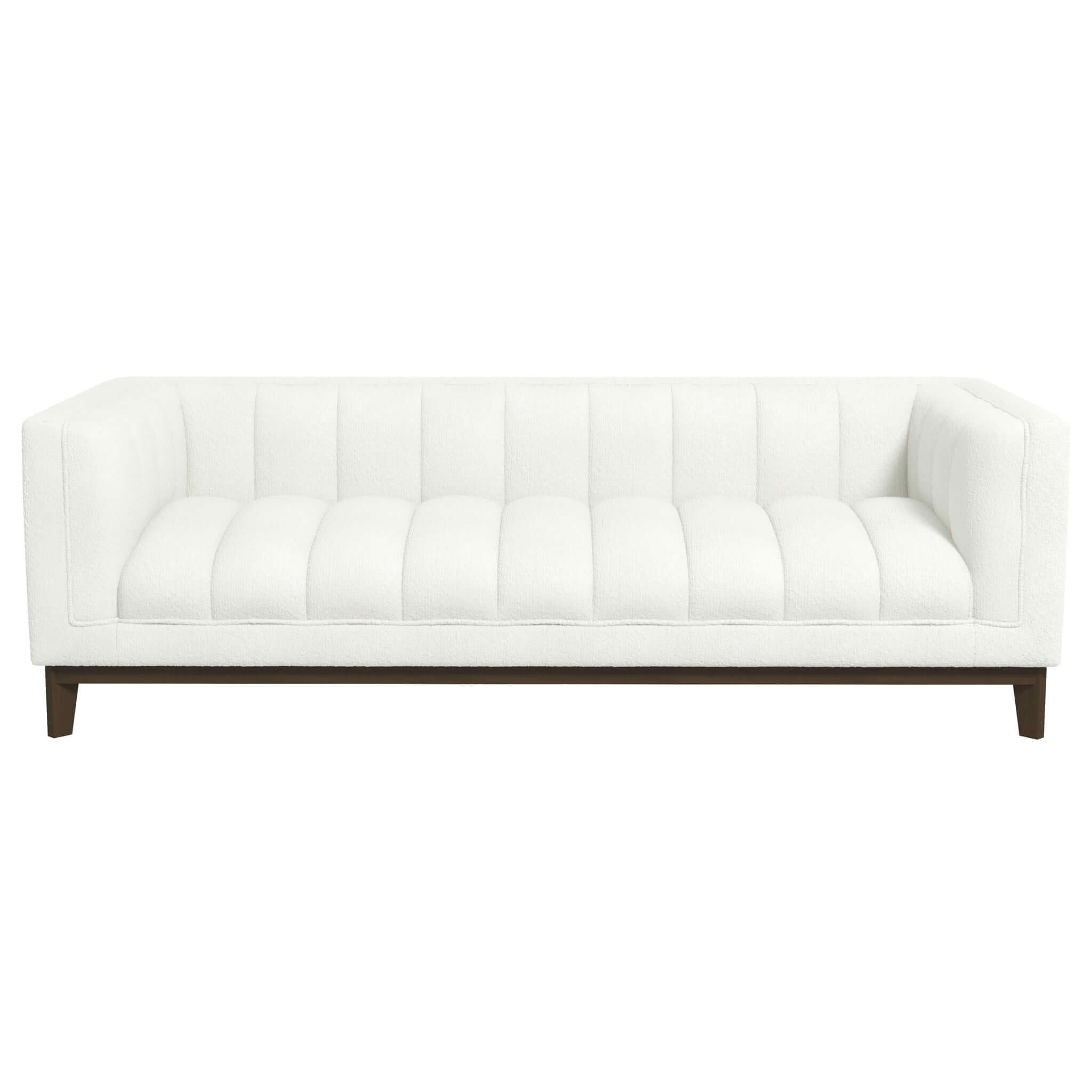 Melissa Mid-Century White Boucle Modern Sofa - SOF00402201