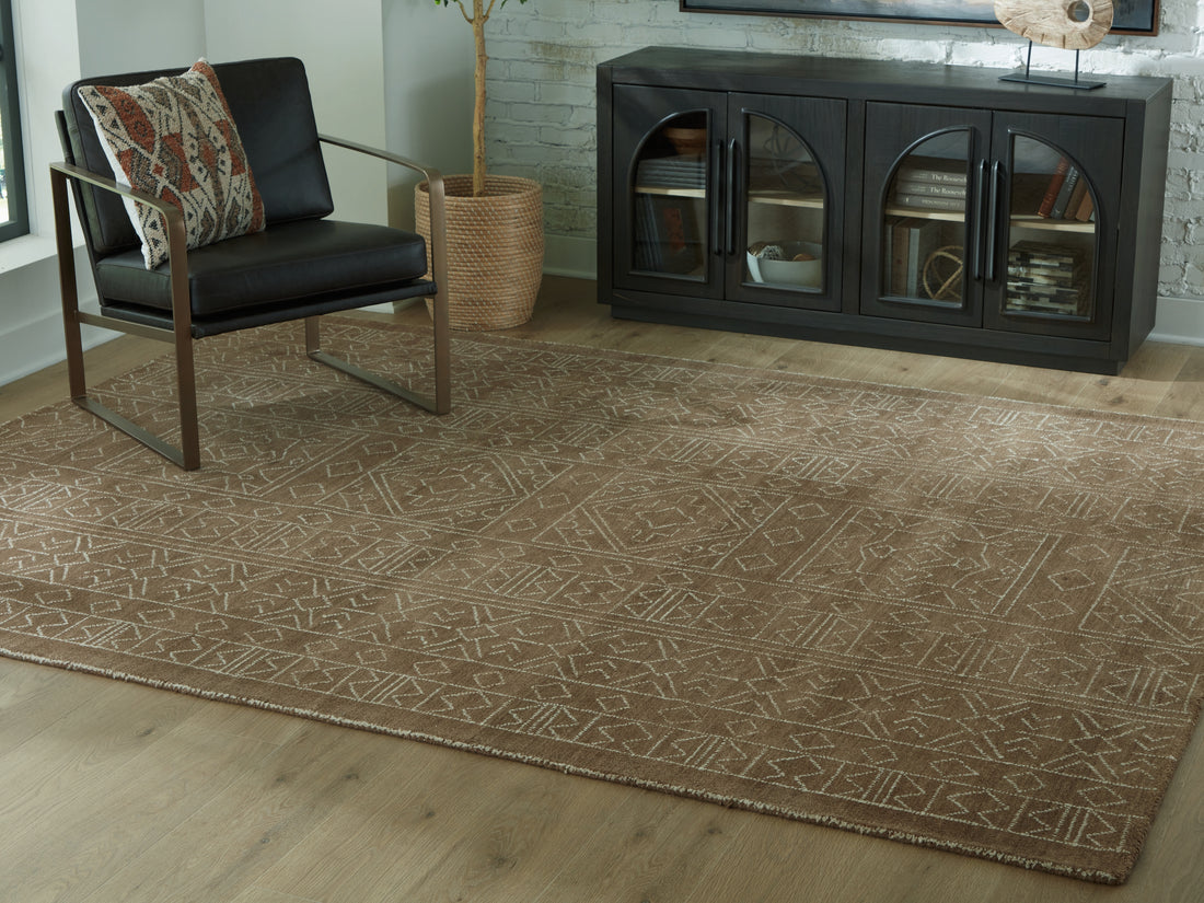 Merrittman Brown/Ivory Large Rug - R407701